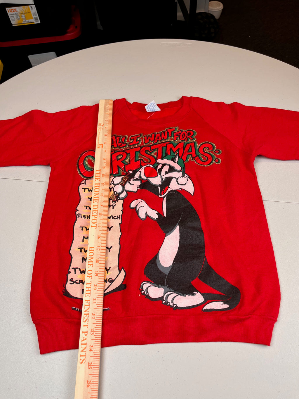 Vintage 1993 Looney Tunes Sylvester Christmas Sweatshirt