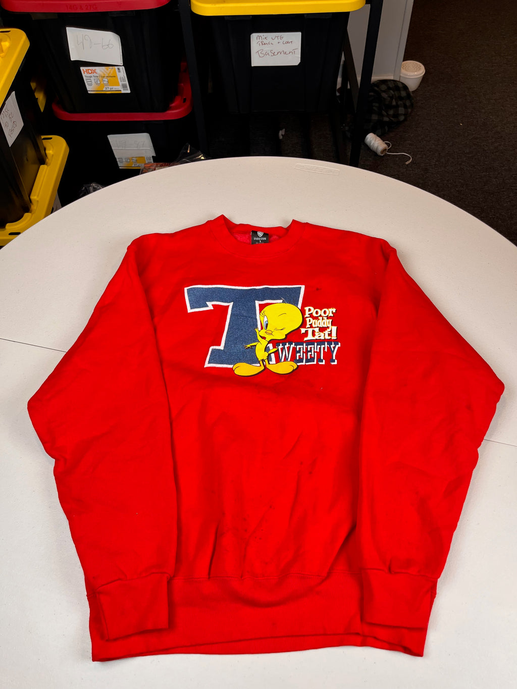 Vintage Looney Tunes Tweety Bird Poor Puddy Tat Sweatshirt