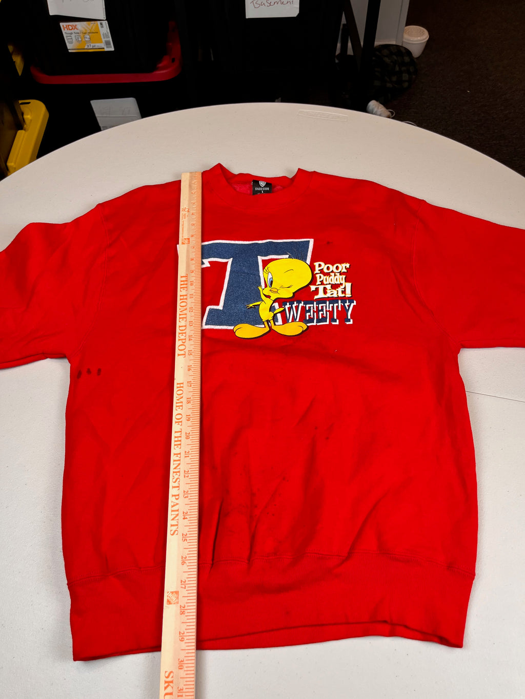 Vintage Looney Tunes Tweety Bird Poor Puddy Tat Sweatshirt