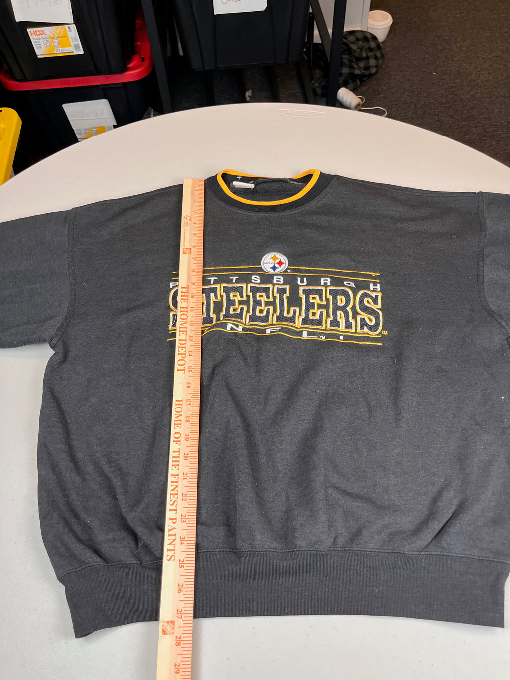 Vintage Pittsburgh Steelers NFL Striped Sleeve Sweatshirt