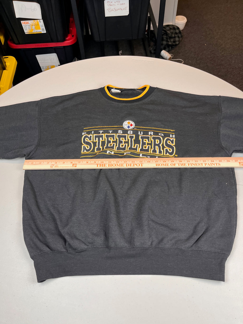 Vintage Pittsburgh Steelers NFL Striped Sleeve Sweatshirt