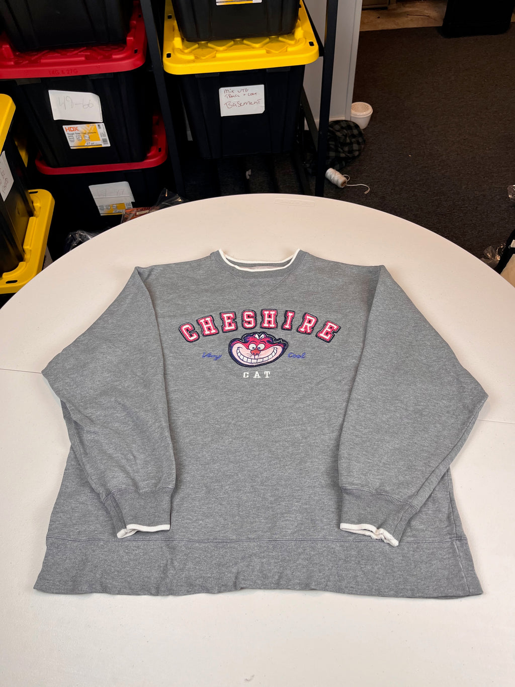 Vintage Disney Cheshire Cat Layered Look Sweatshirt