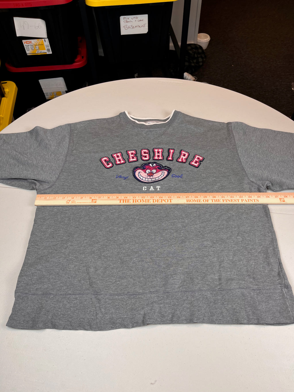 Vintage Disney Cheshire Cat Layered Look Sweatshirt