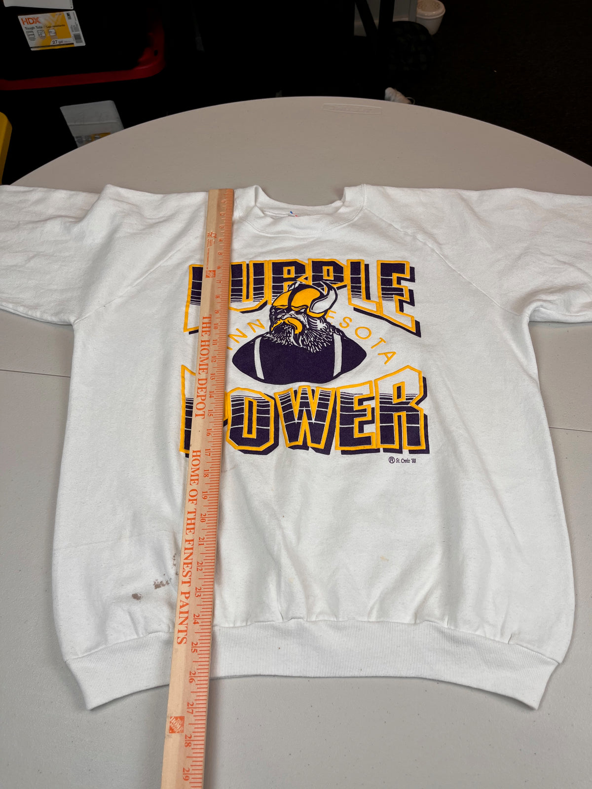 Vintage Minnesota Vikings Purple Power Graphic Sweatshirt