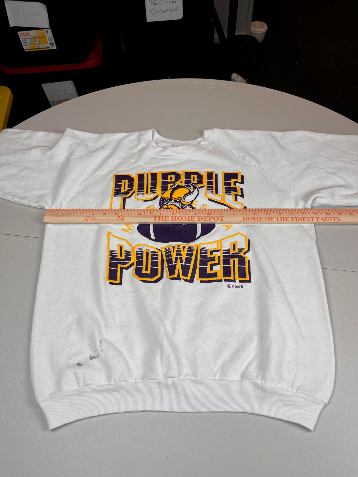 Vintage Minnesota Vikings Purple Power Graphic Sweatshirt