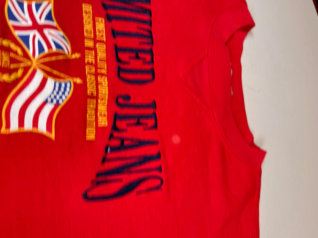 Vintage Limited Jeans Worldwide Flags Graphic Sweatshirt