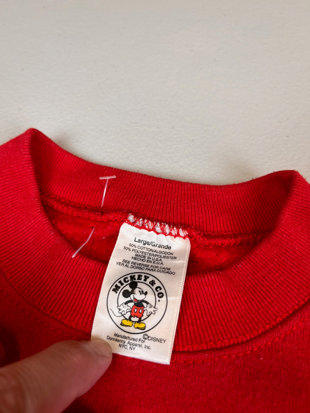Vintage Disney Mickey Mouse Spellout Crewneck Sweatshirt