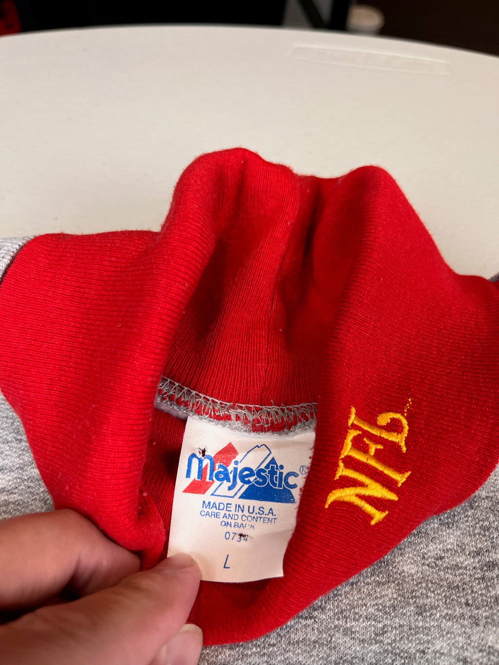 Vintage Kansas City Chiefs Layered Mock Neck Sweatshirt