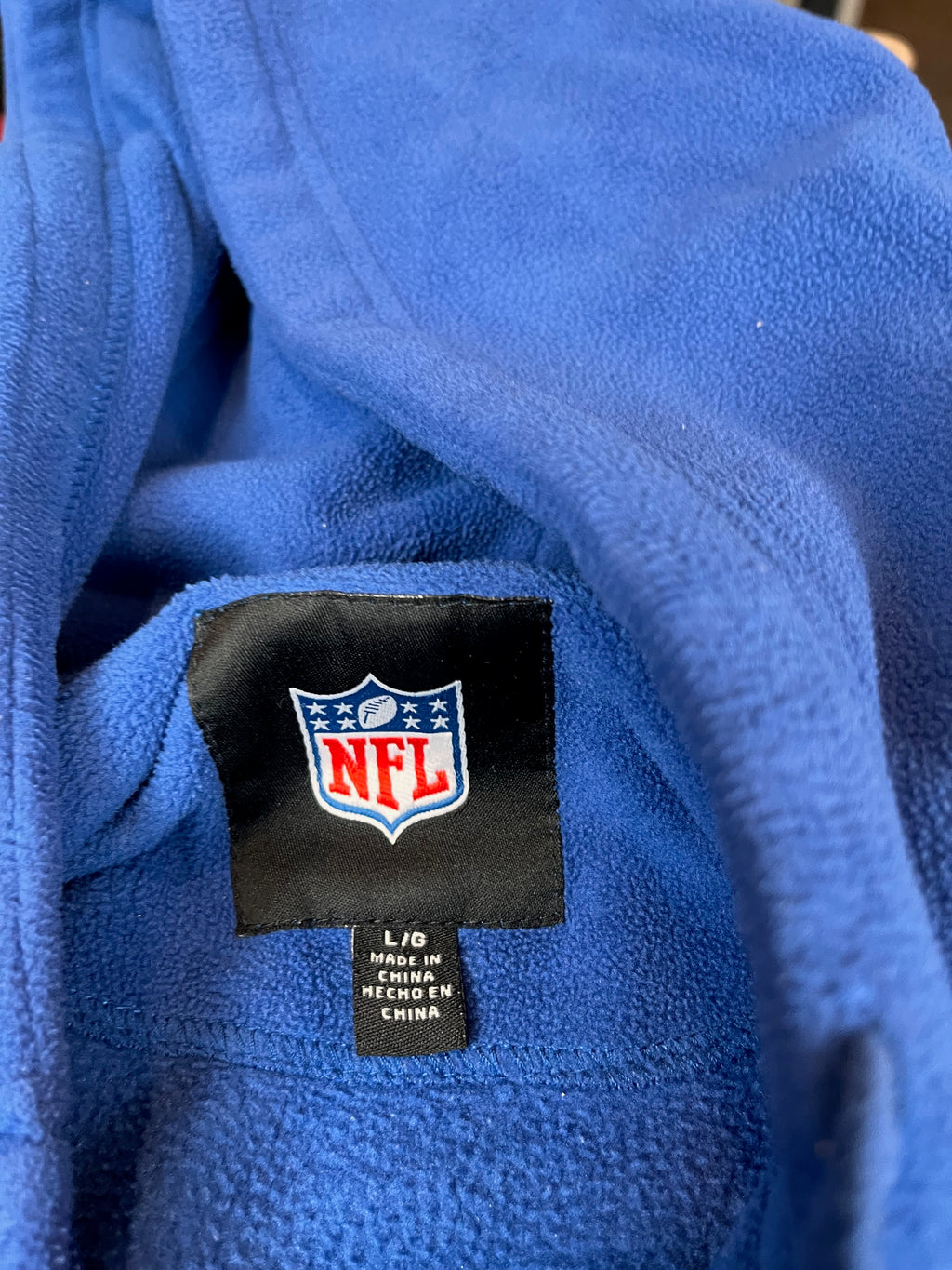 Vintage New York Giants Full-Zip Hoodie Sweatshirt