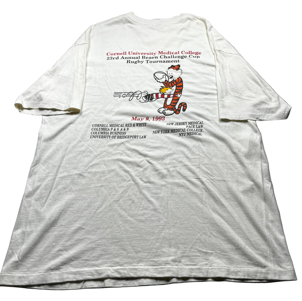 Vintage 1993 Bearn Challenge Cup Rugby Graphic T-Shirt White