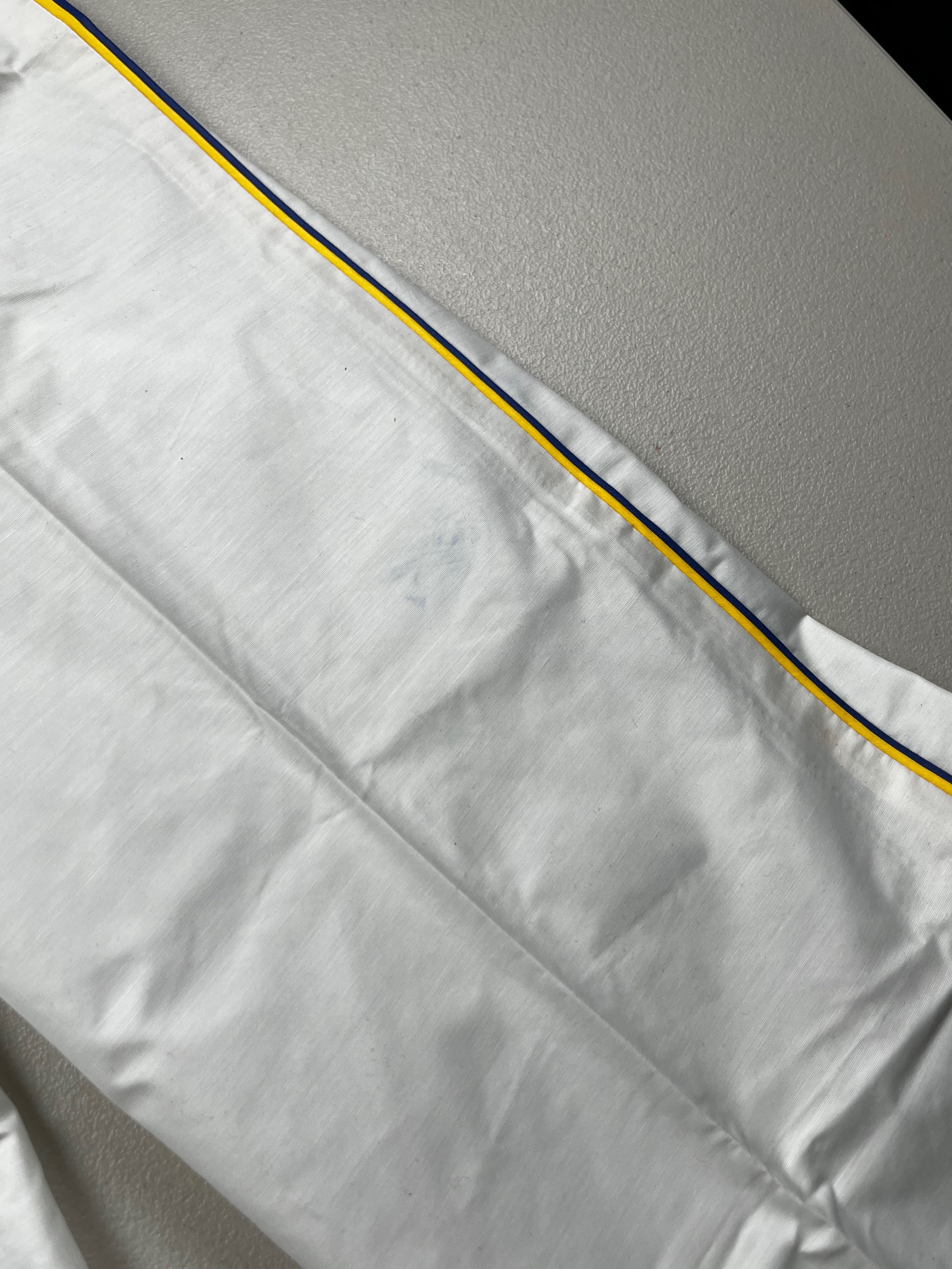 Vintage Campus White Straight Leg Track Pants