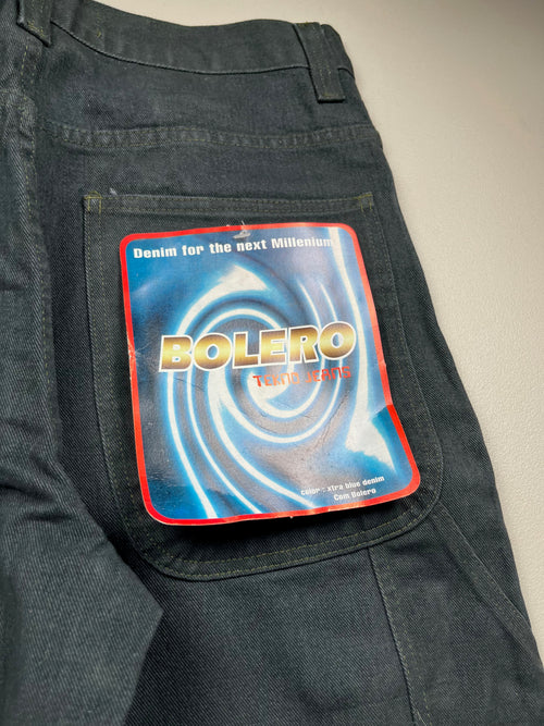 Bolero Tekno Black Wide Leg Denim Rave Skate Jeans