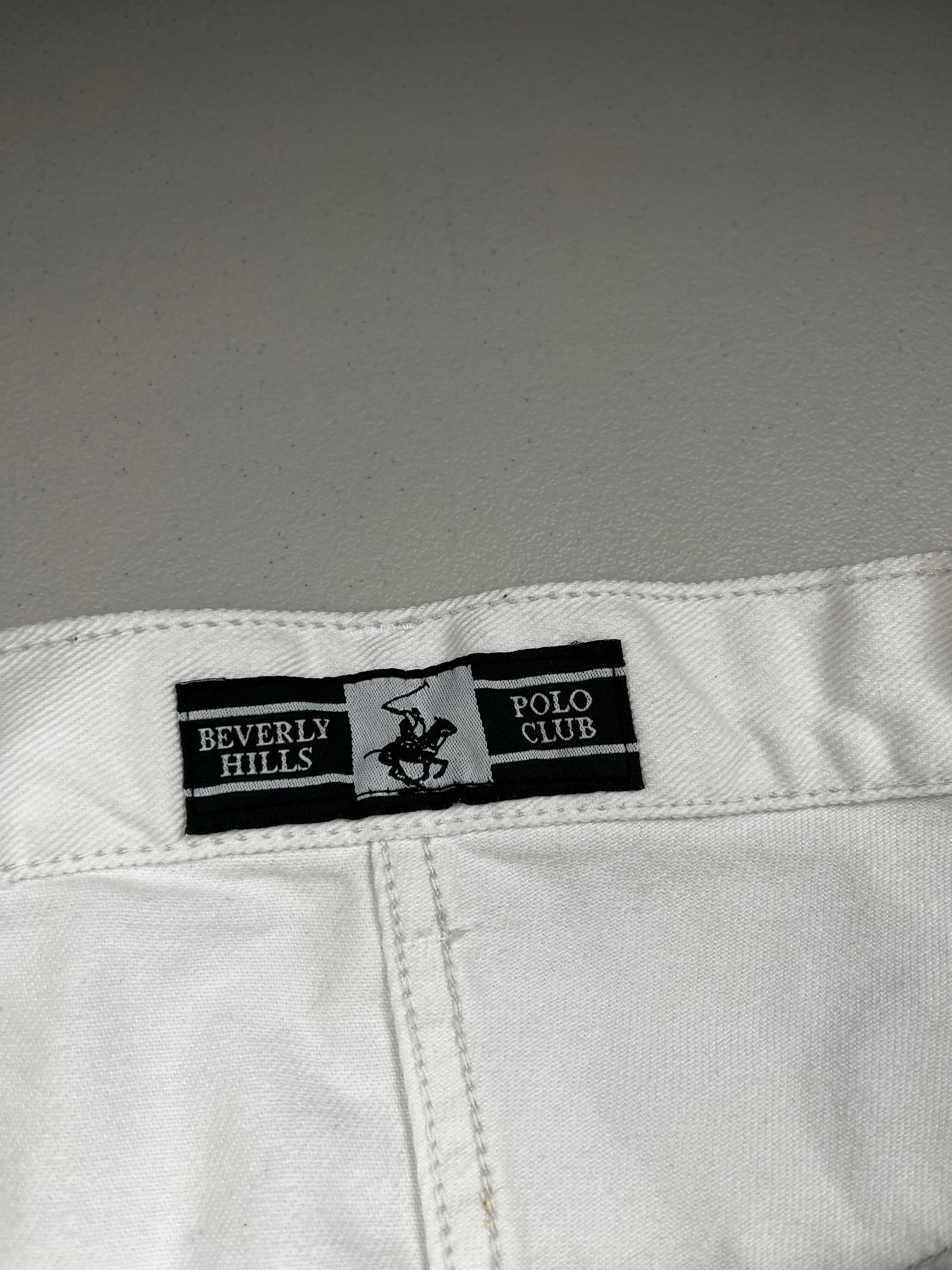 Vintage Y2K Beverly Hills Polo Club White Baggy Wide-Leg Jeans