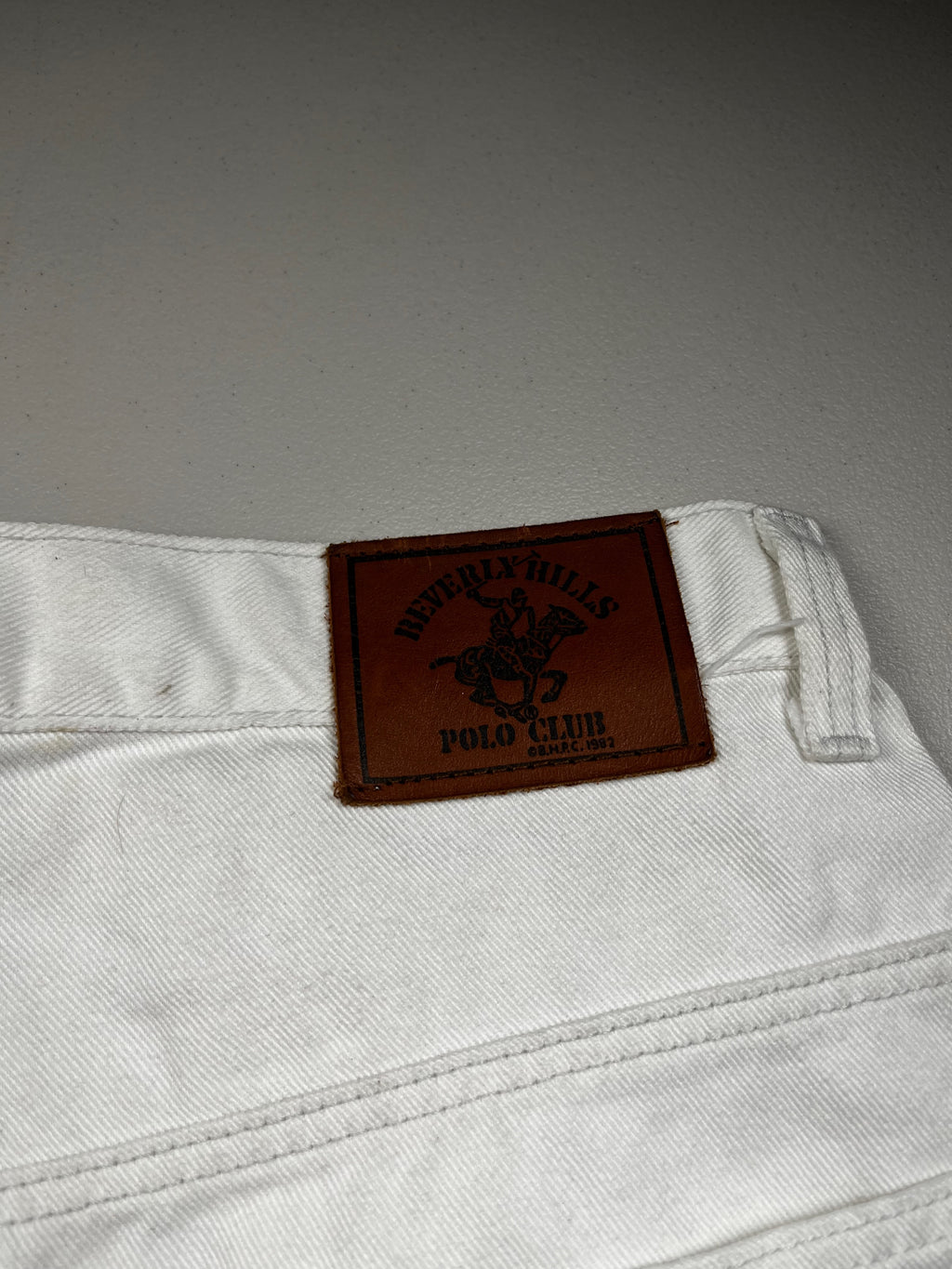 Vintage Y2K Beverly Hills Polo Club White Baggy Wide-Leg Jeans