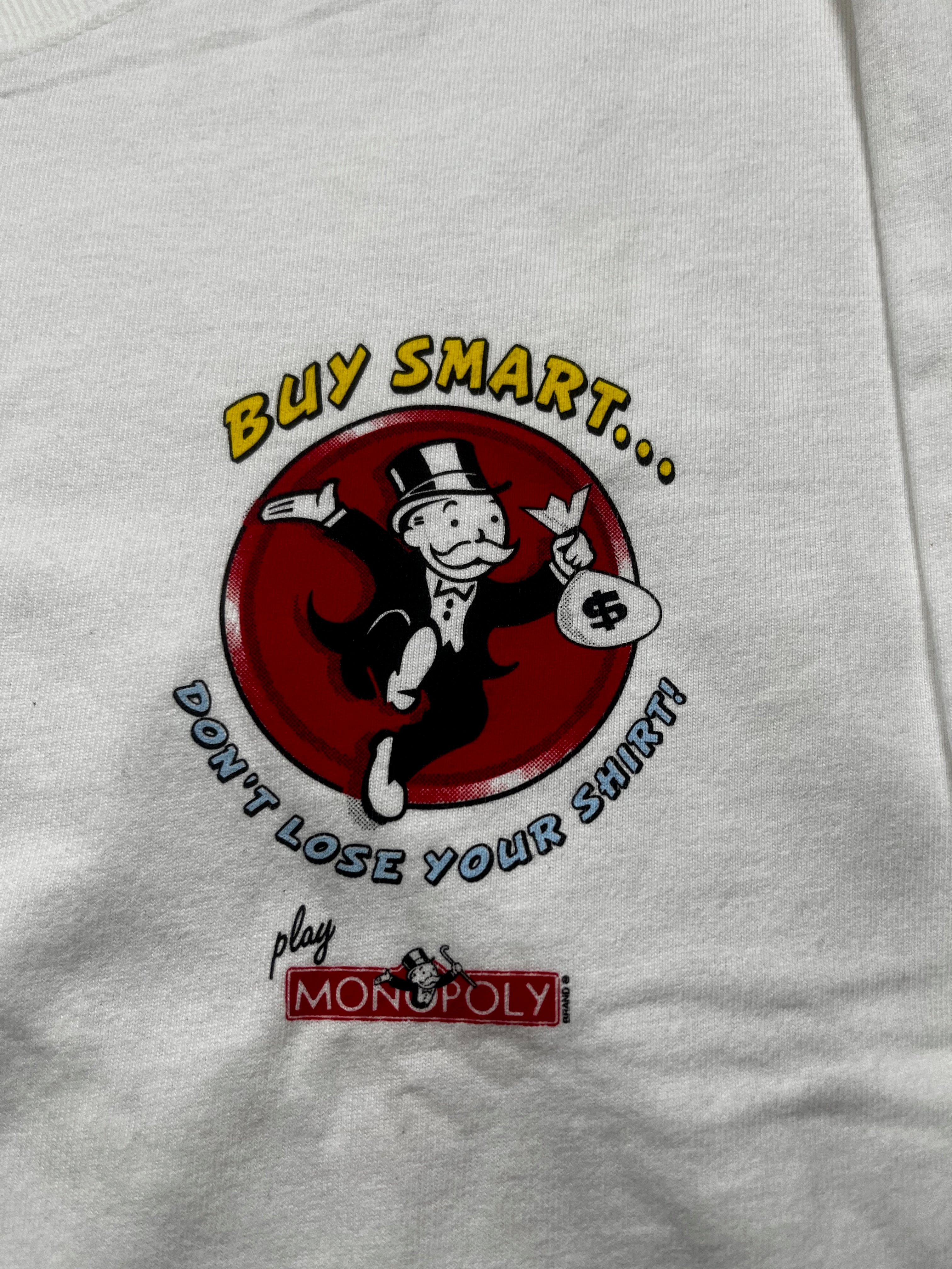 Vintage 1990s Monopoly Buy Smart Don't Lose Your Shirt Promo T-Shirt