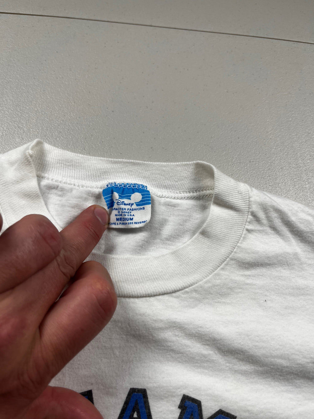 Vintage 90s Mickey Athletic Club White Tee