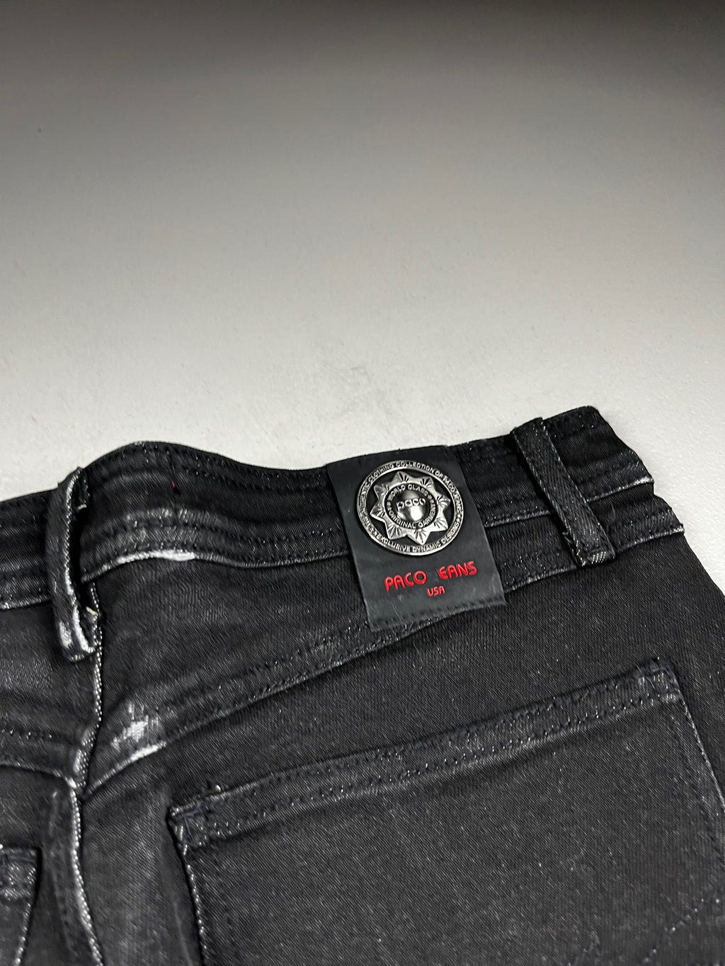 Vintage 90s Paco Jeans Black Slim Flare Denim NWT