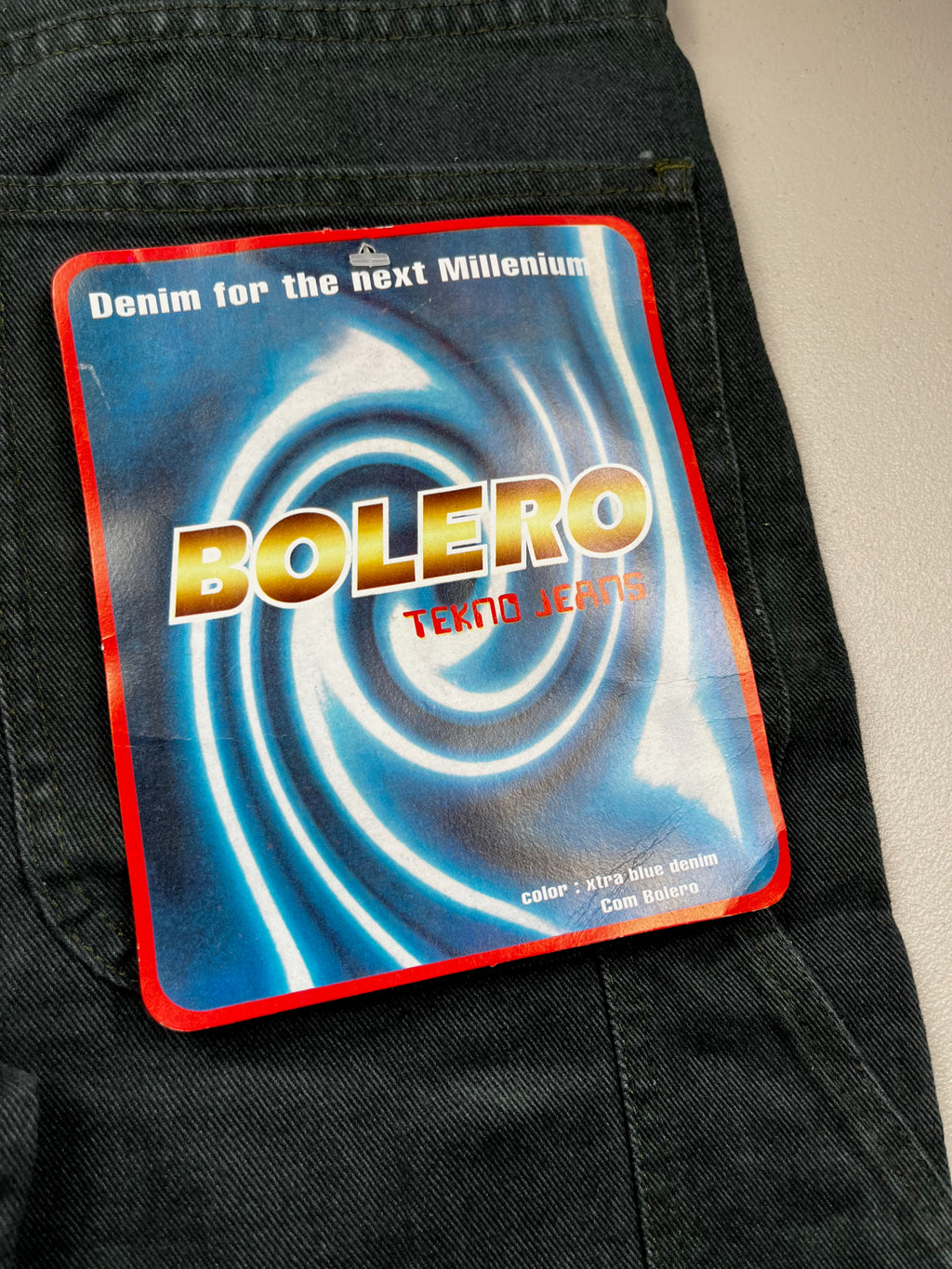 Bolero Tekno Black Wide Leg Denim Rave Skate Jeans