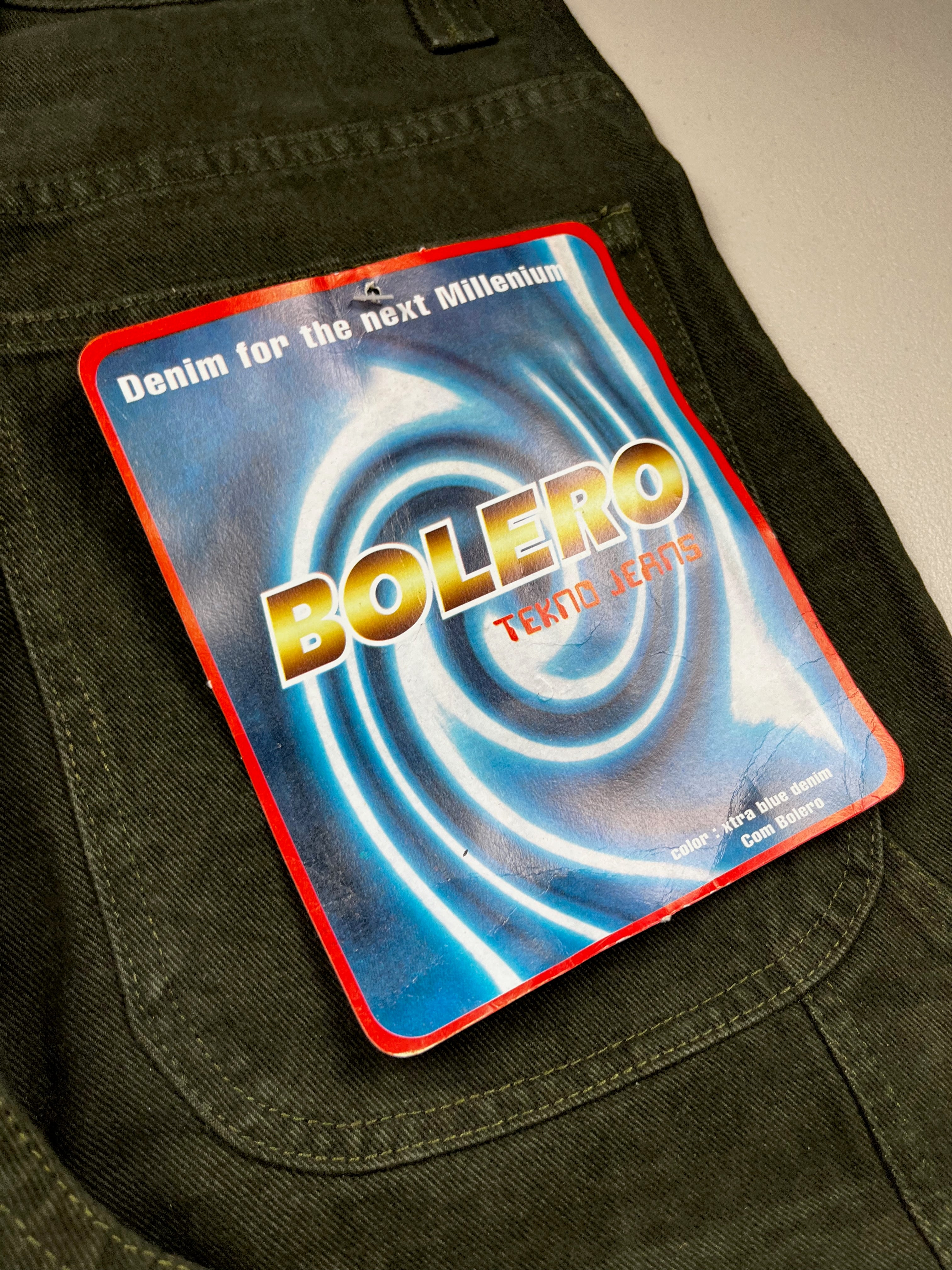 Bolero Tekno Black Wide Leg Denim Rave Skate Jeans