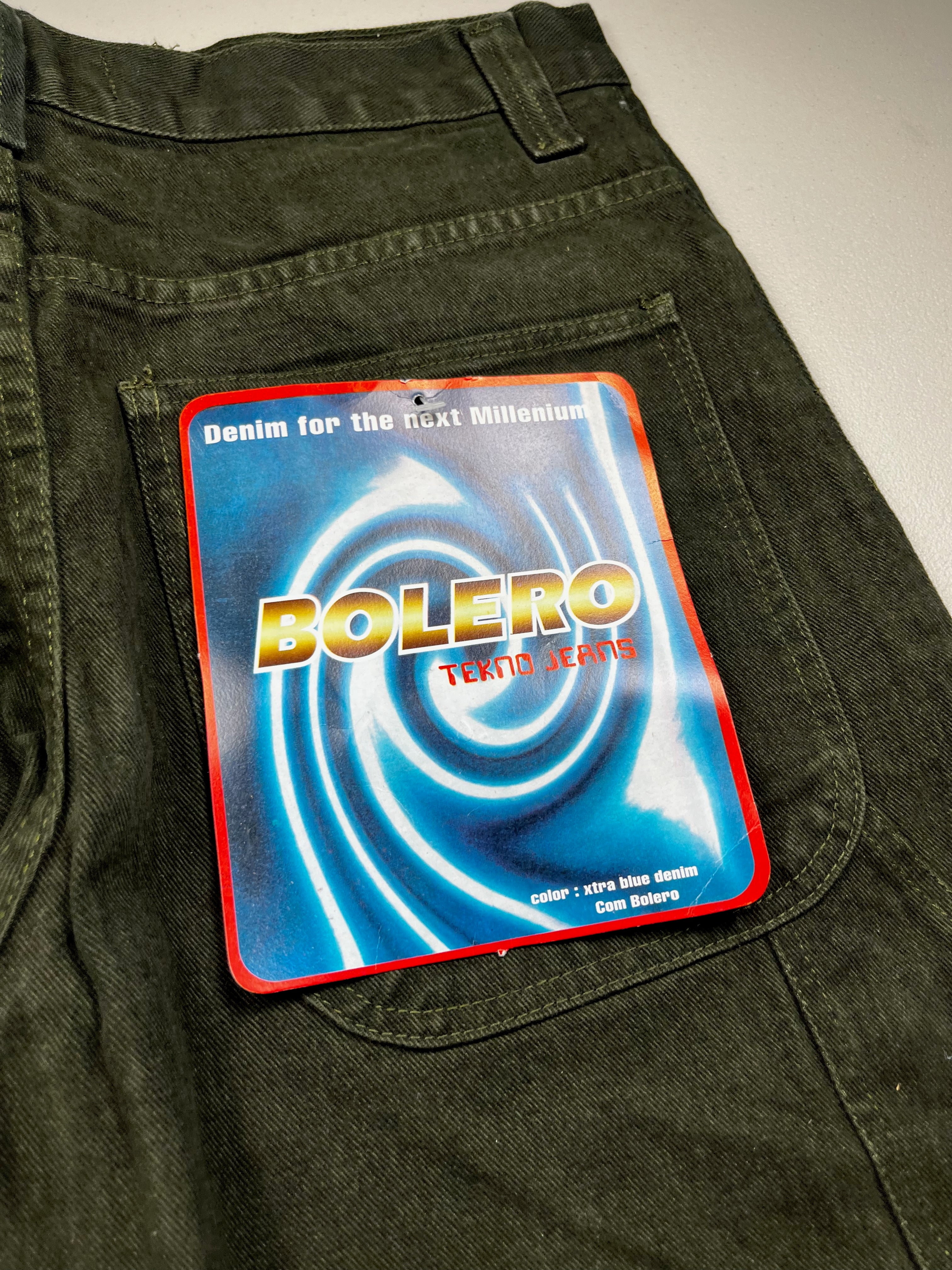 Bolero Tekno Black Wide Leg Denim Rave Skate Jeans