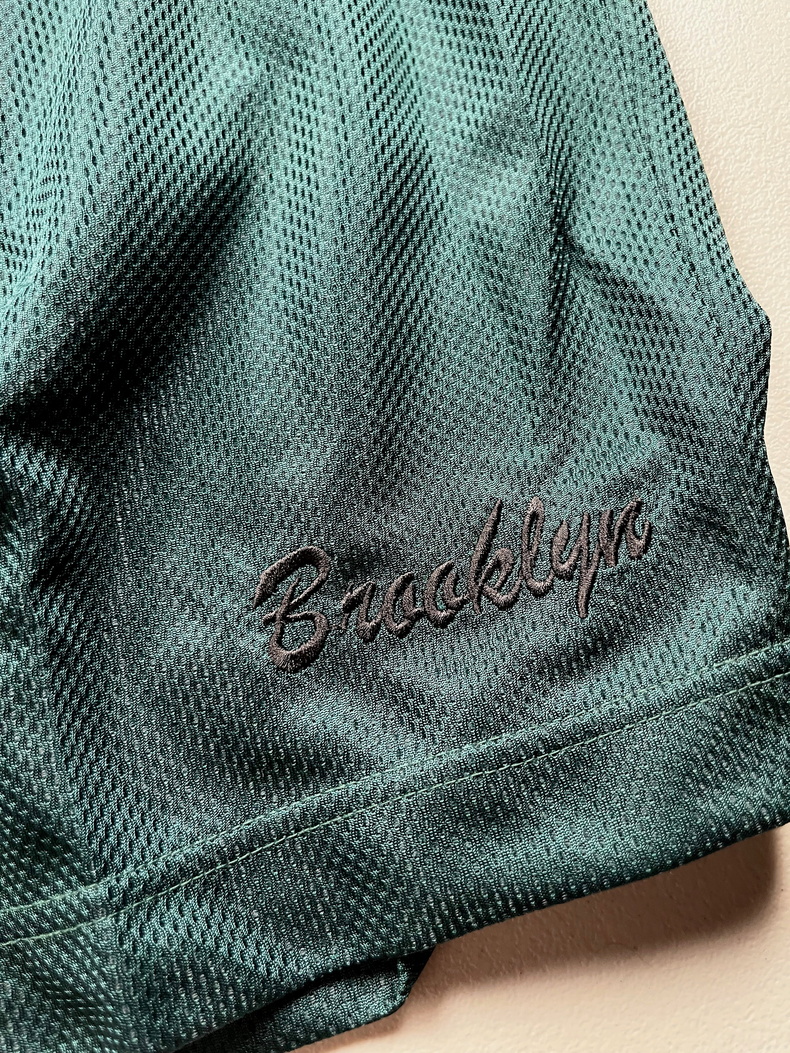 Vintage Brooklyn Mesh Basketball Shorts Forest Green White