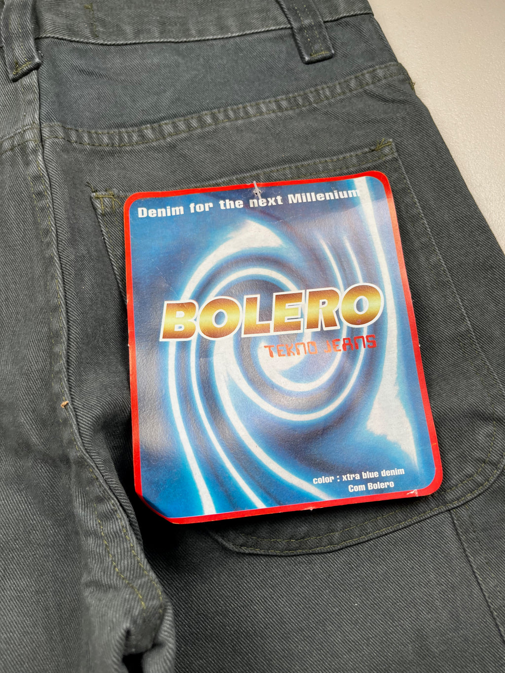Bolero Tekno Black Wide Leg Denim Rave Skate Jeans