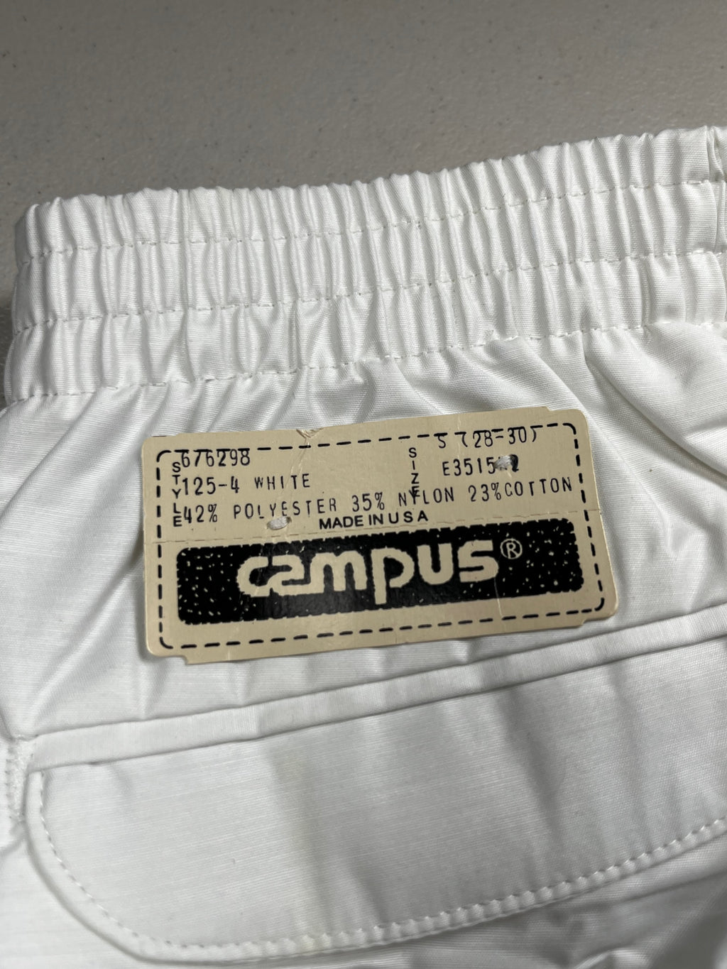 Vintage Campus White Straight Leg Track Pants