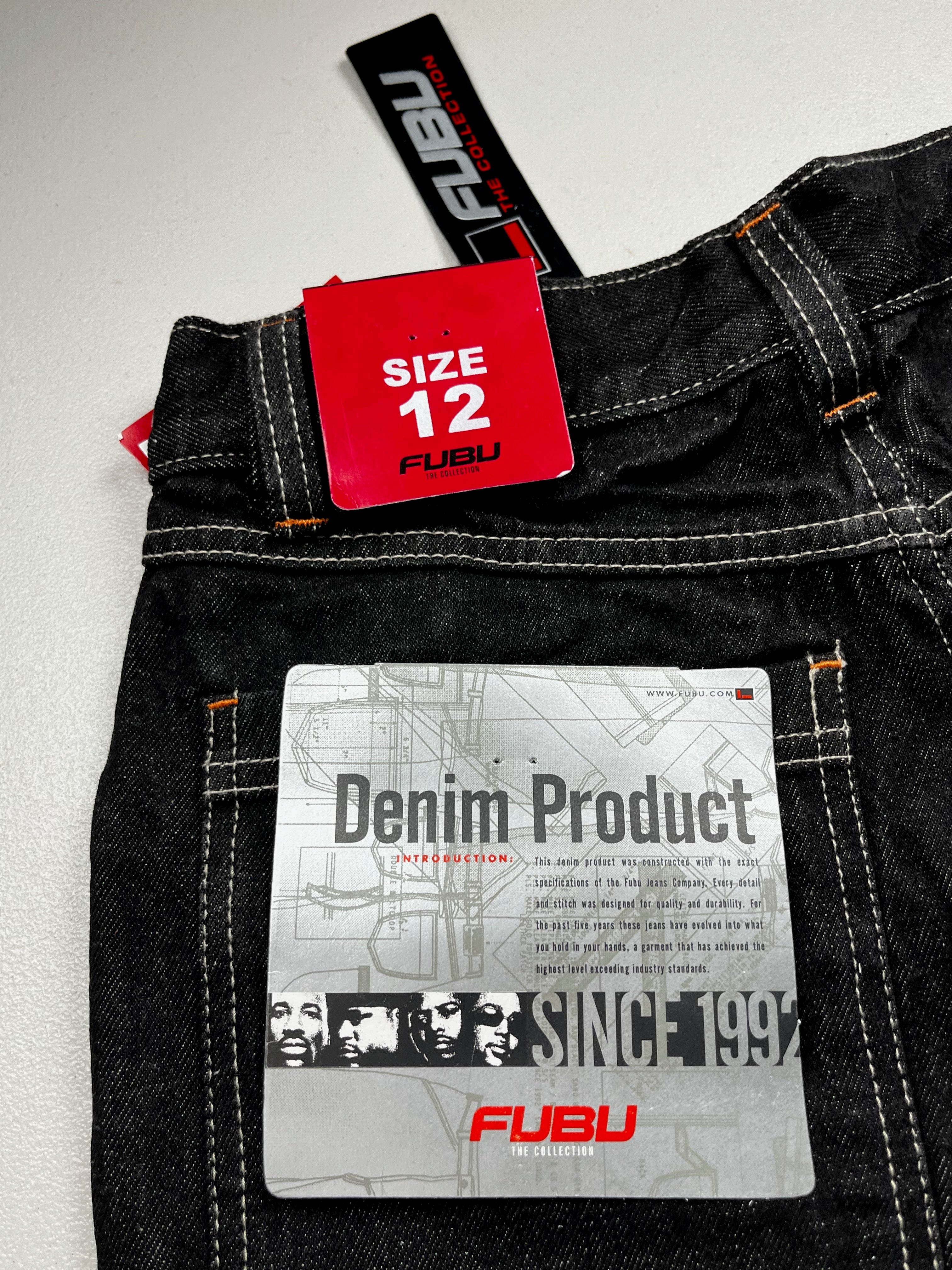 New with Tags FUBU Heritage Black Baggy Carpenter Jeans