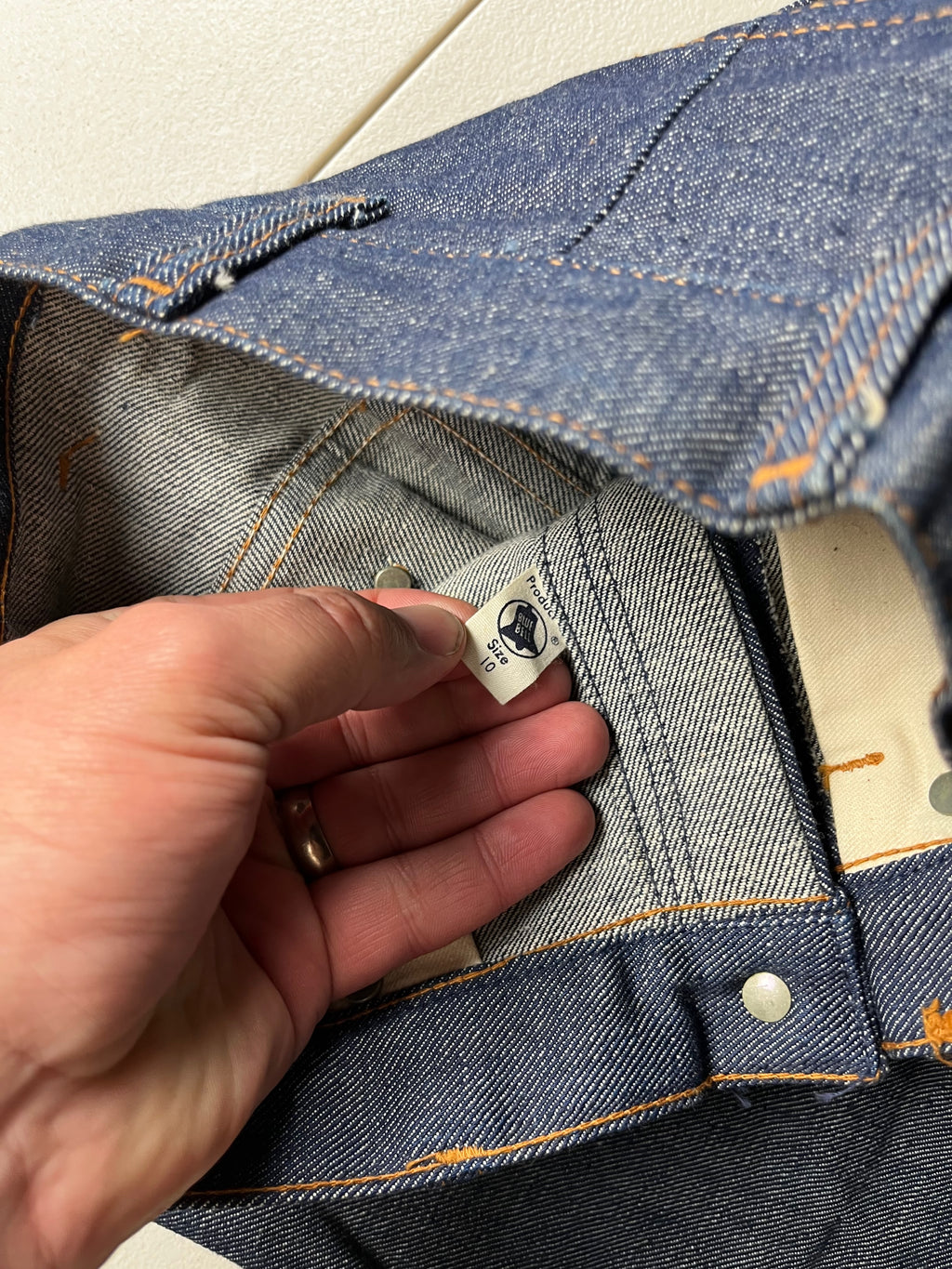 Vintage 1970s Deadstock Maverick Blue Bell Denim Western Shorts