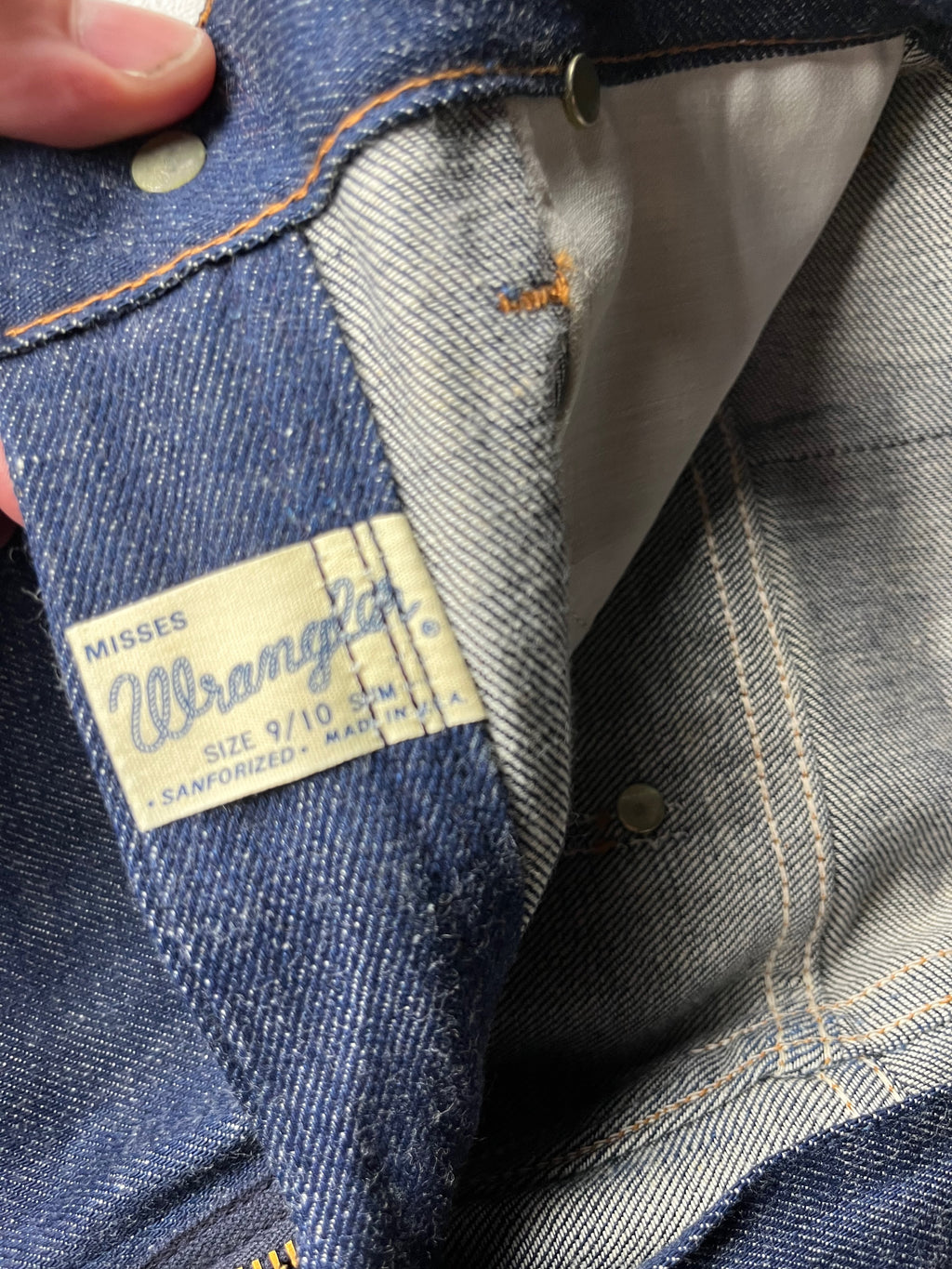 Vintage 1970s Deadstock Wrangler Blue Bell Denim Western Shorts