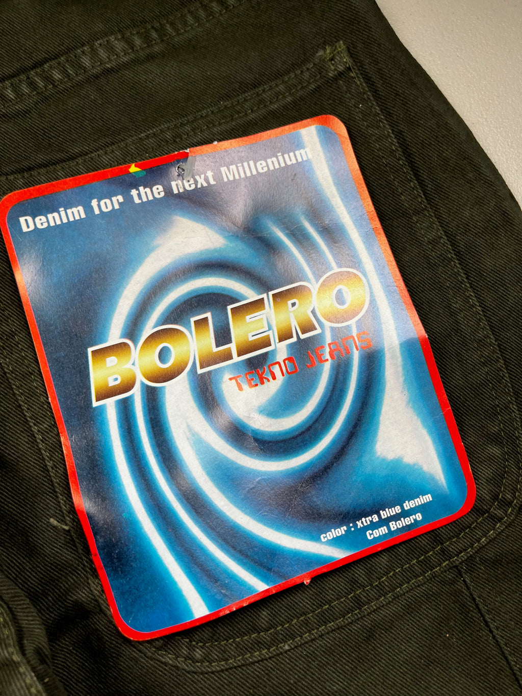 Bolero Tekno Black Wide Leg Denim Rave Skate Jeans