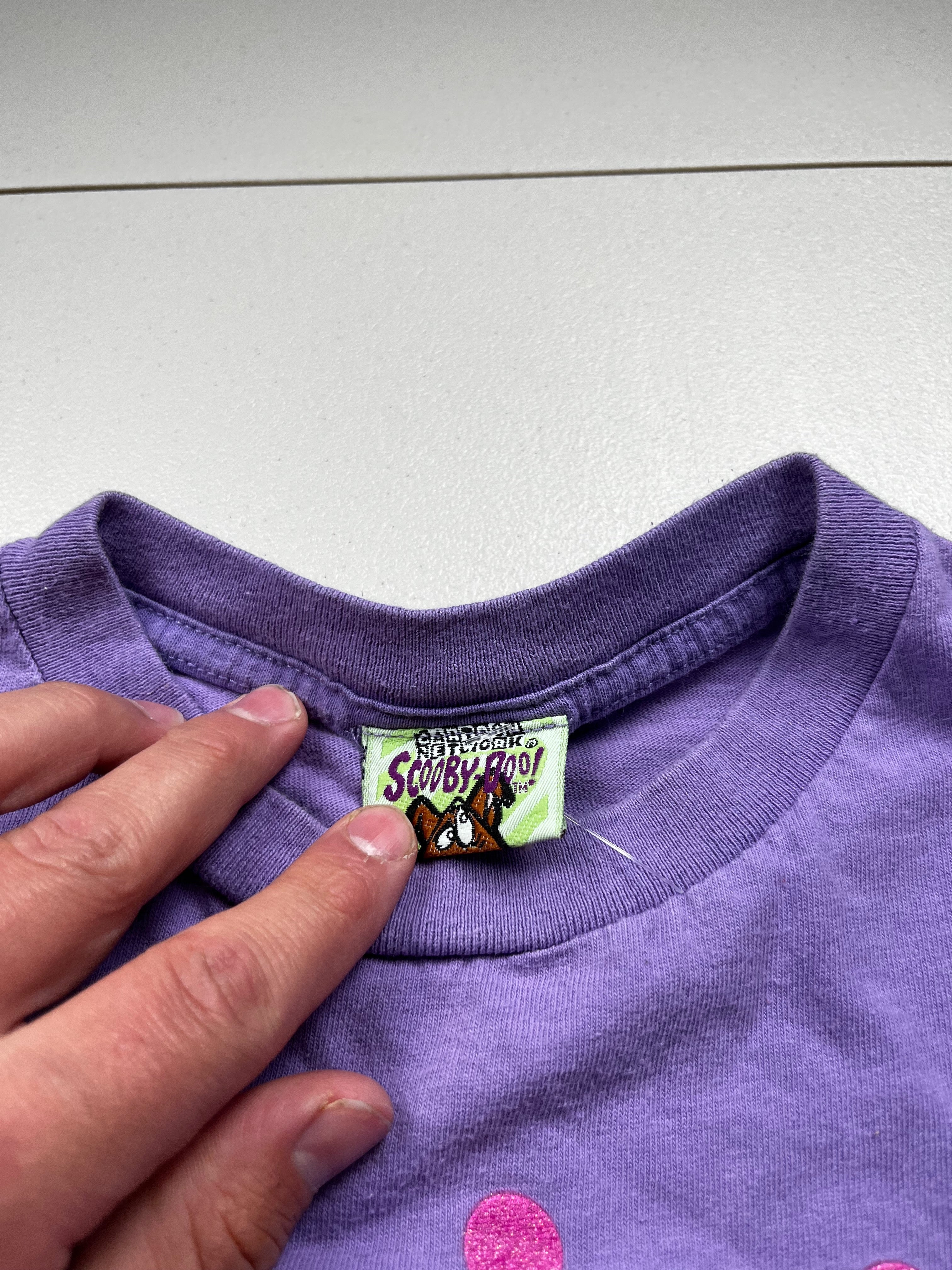 Vintage Scooby-Doo Glitter Graphic Cartoon T-Shirt Purple