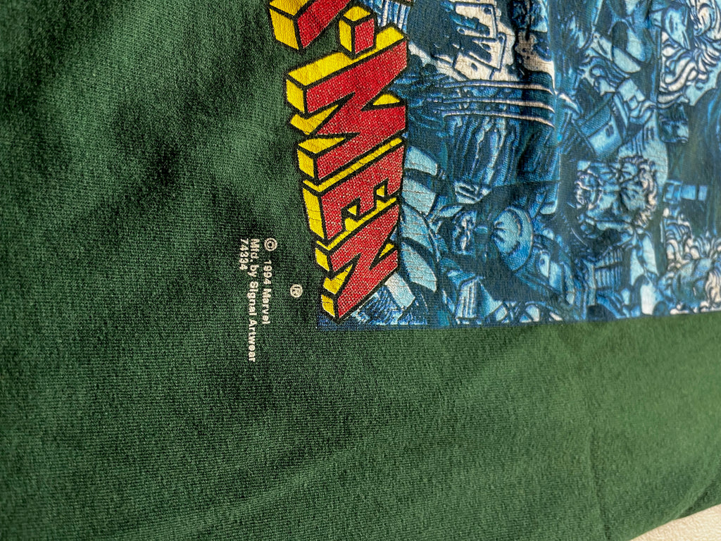 Vintage 1994 Marvel X-Men Graphic Lightweight Hoodie Green