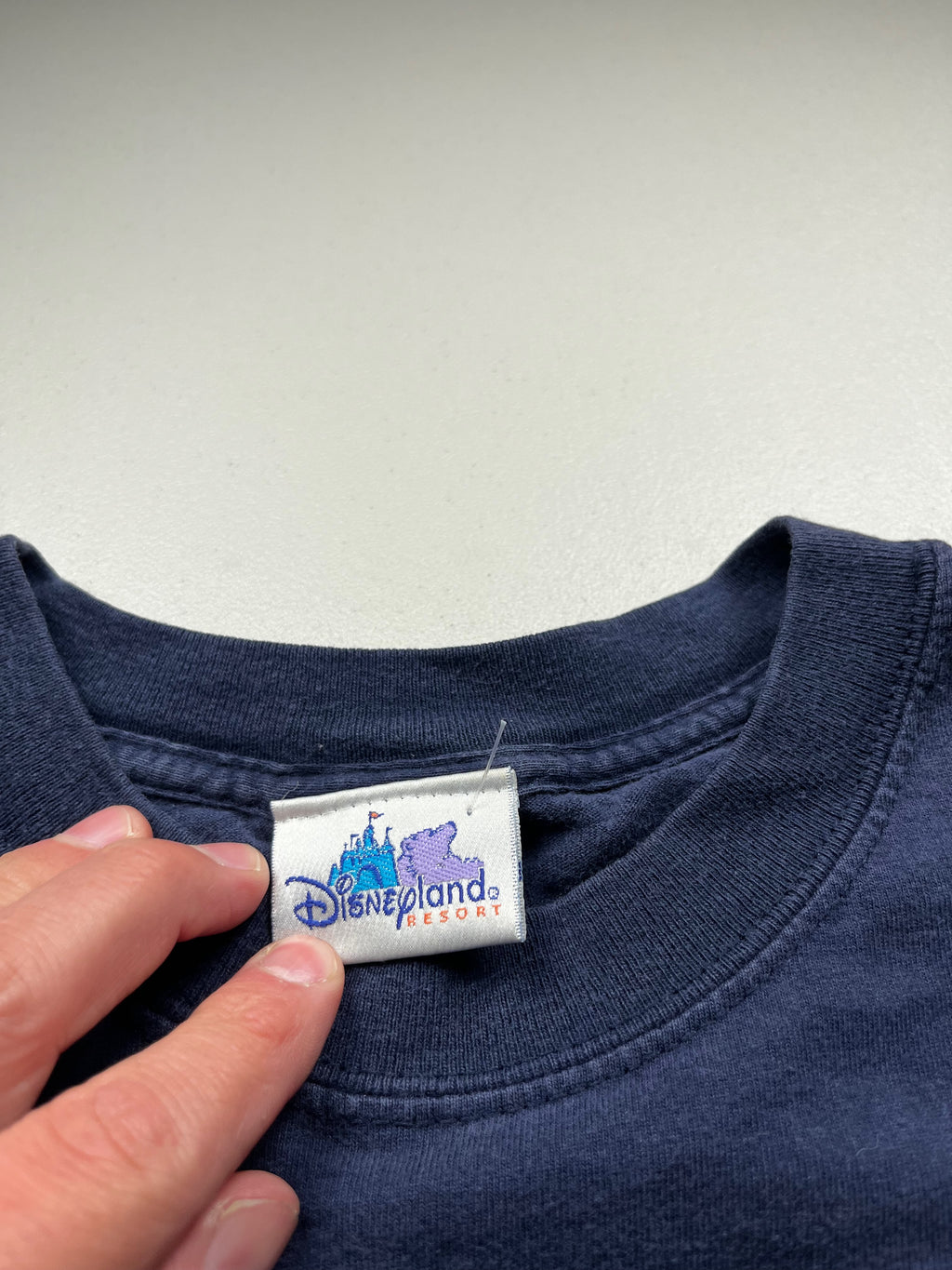 Vintage Disney California Adventure Left Chest Logo T-Shirt Navy
