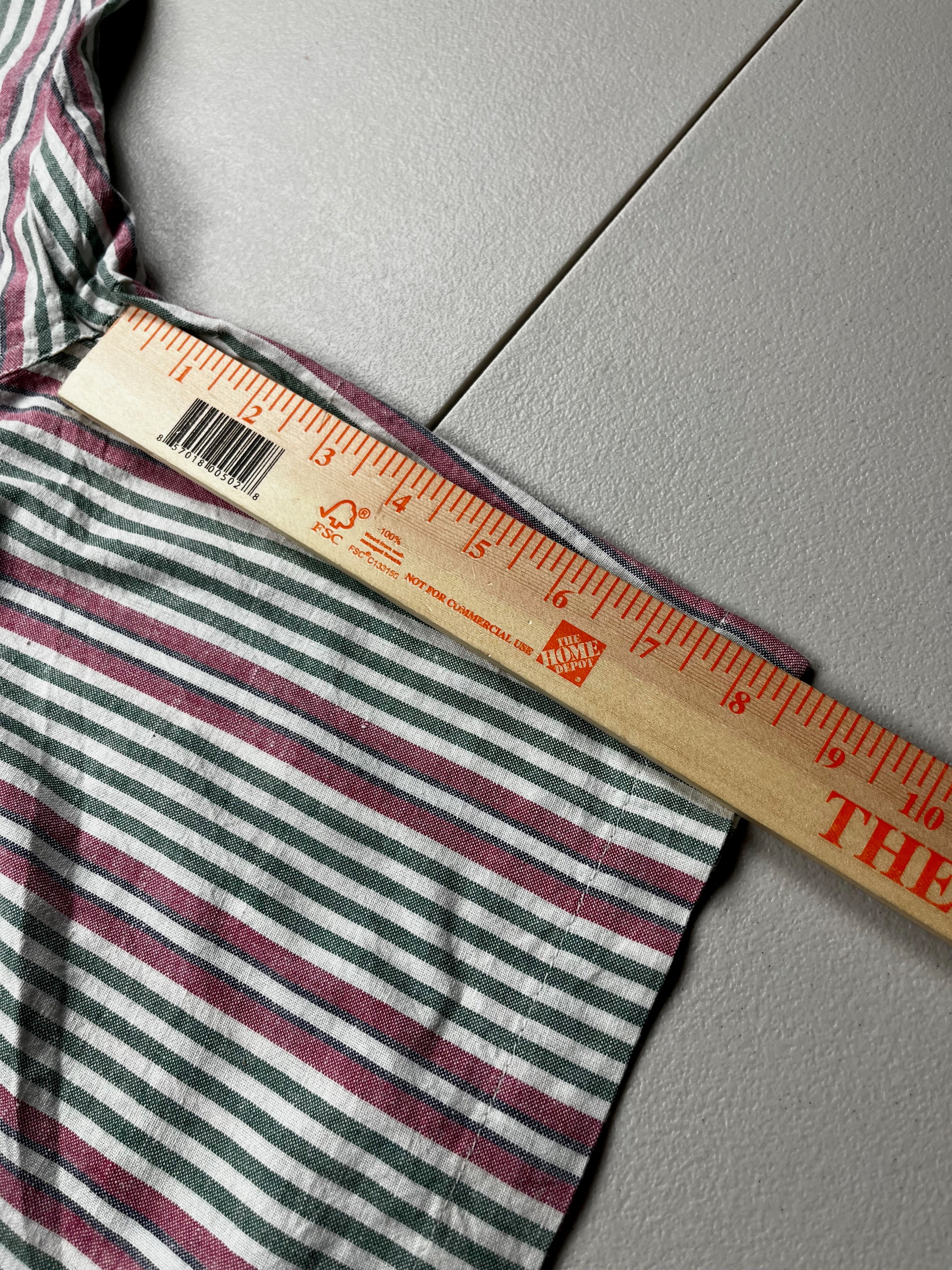Vintage 90s Duck Head Green and Pink Striped Seersucker Shorts