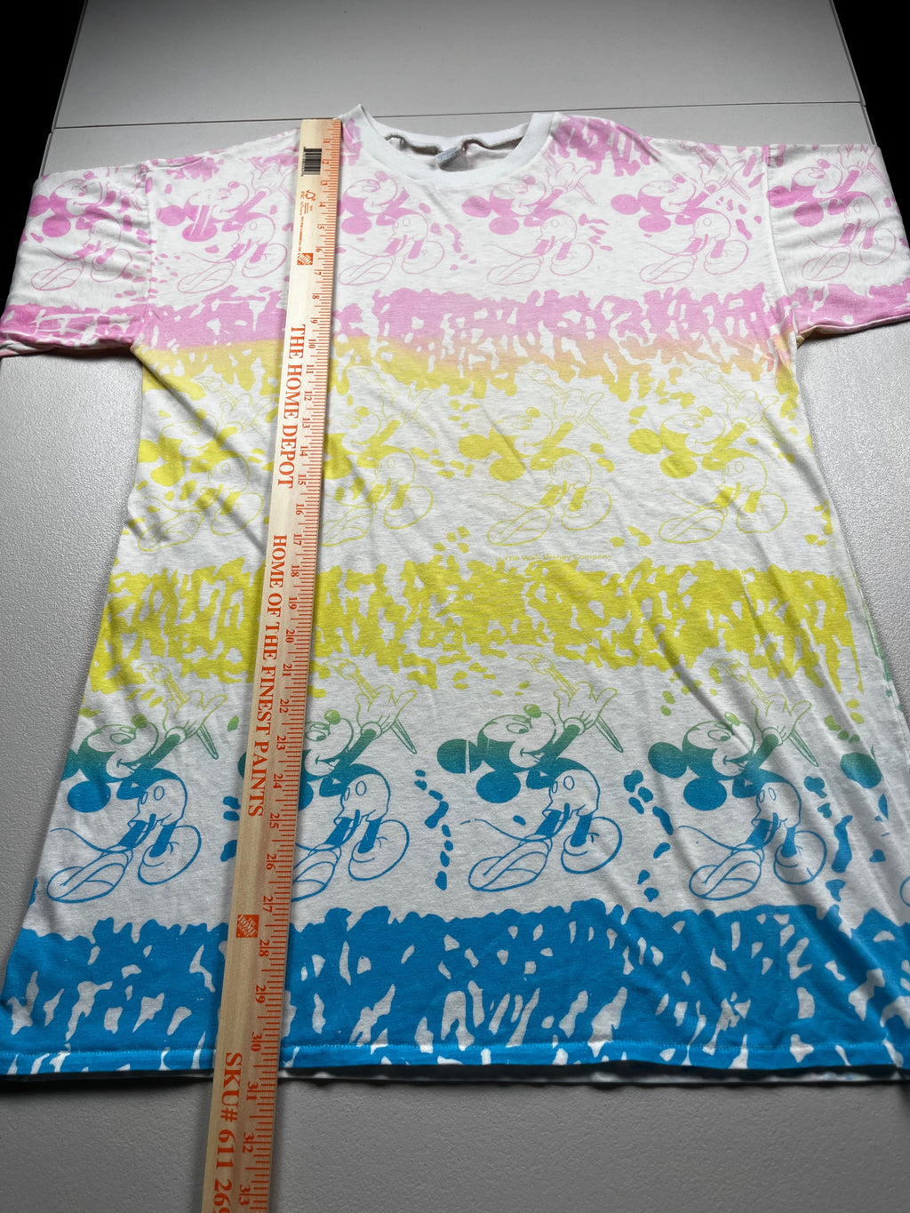 Vintage Disney Mickey Inc. Pastel Border Design Shirt