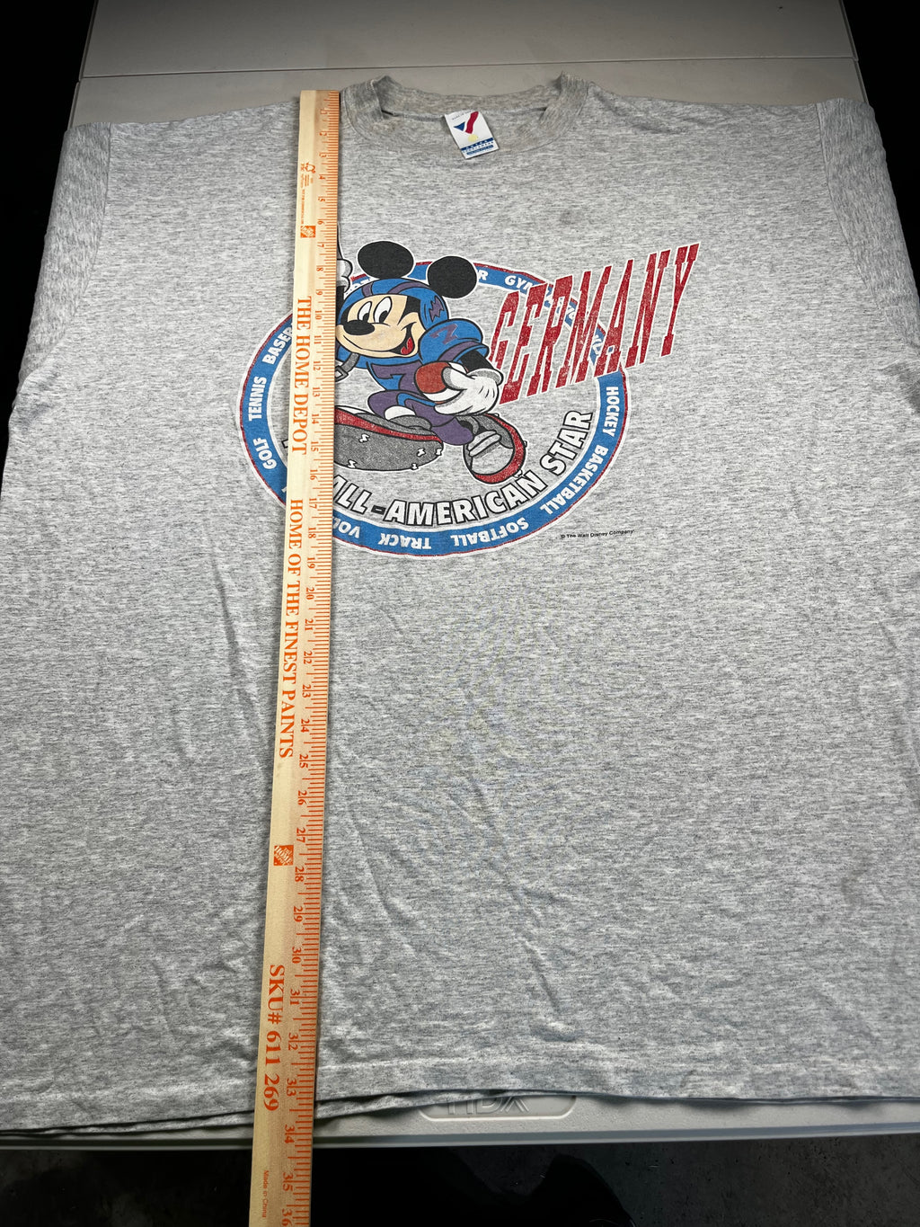 Vintage Disney Mickey Mouse "All-American Star" Graphic T-Shirt