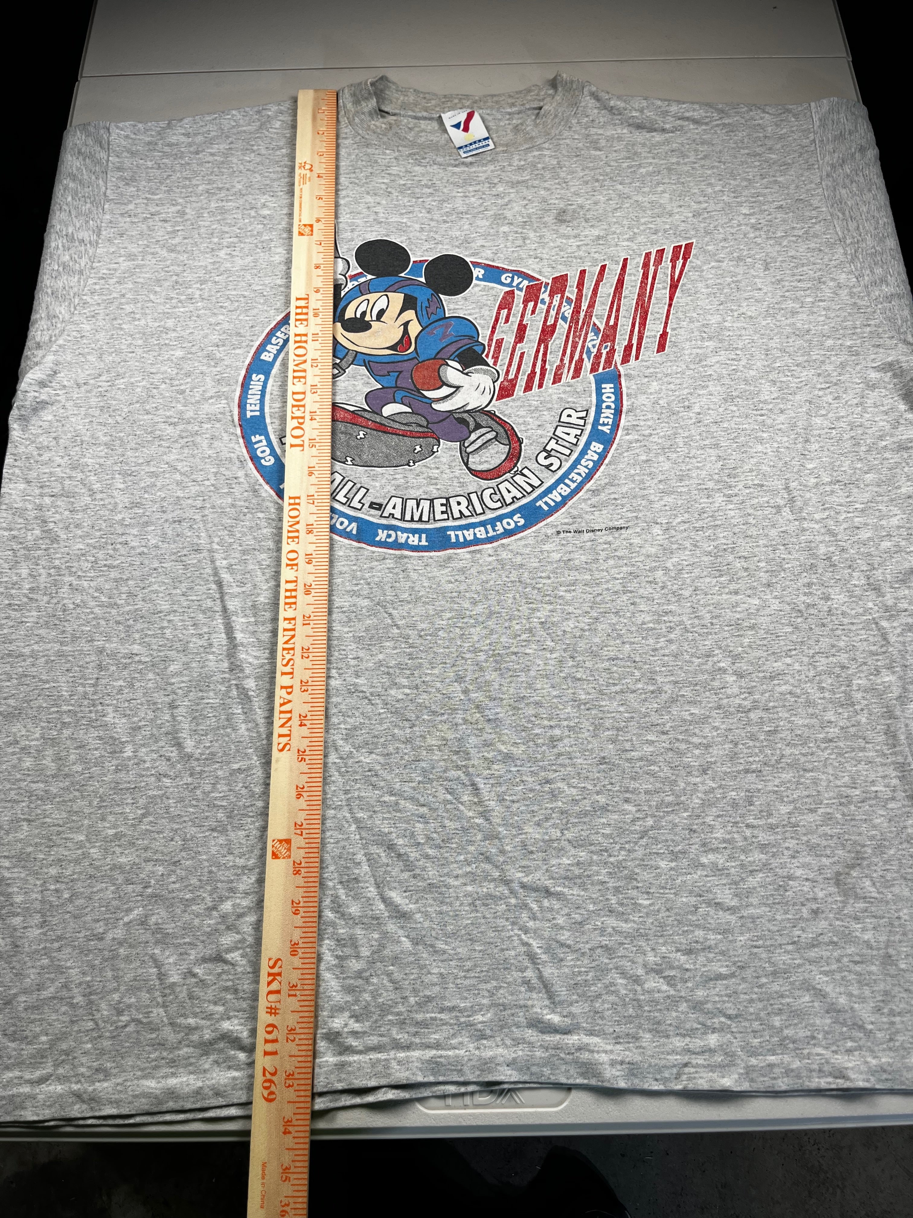 Vintage Disney Mickey Mouse "All-American Star" Graphic T-Shirt