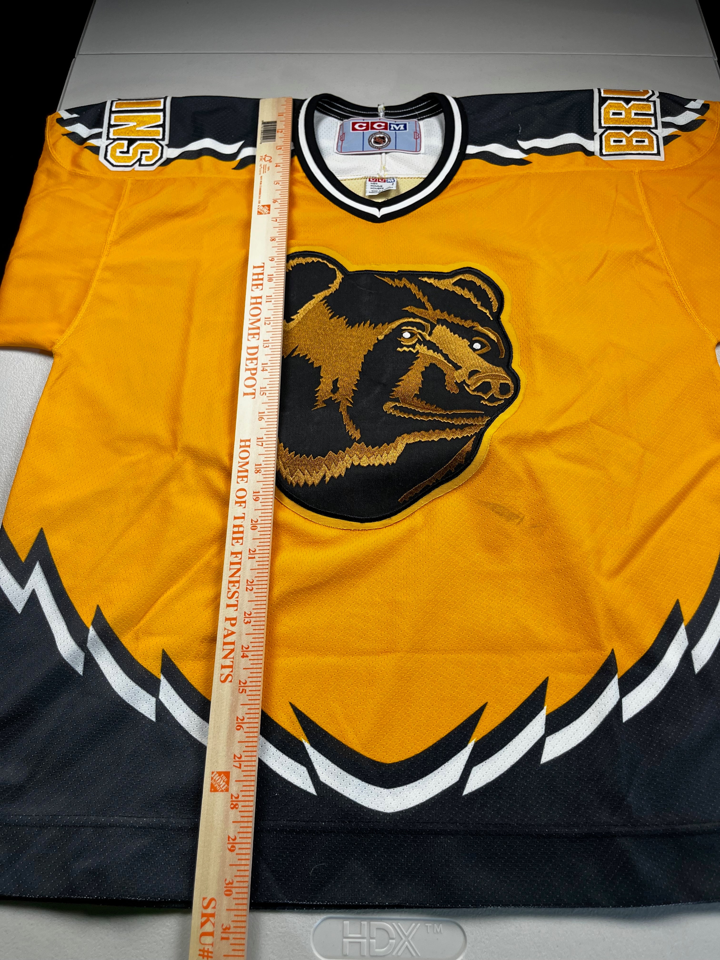 Vintage Yellow CCM Boston Bruins Jersey