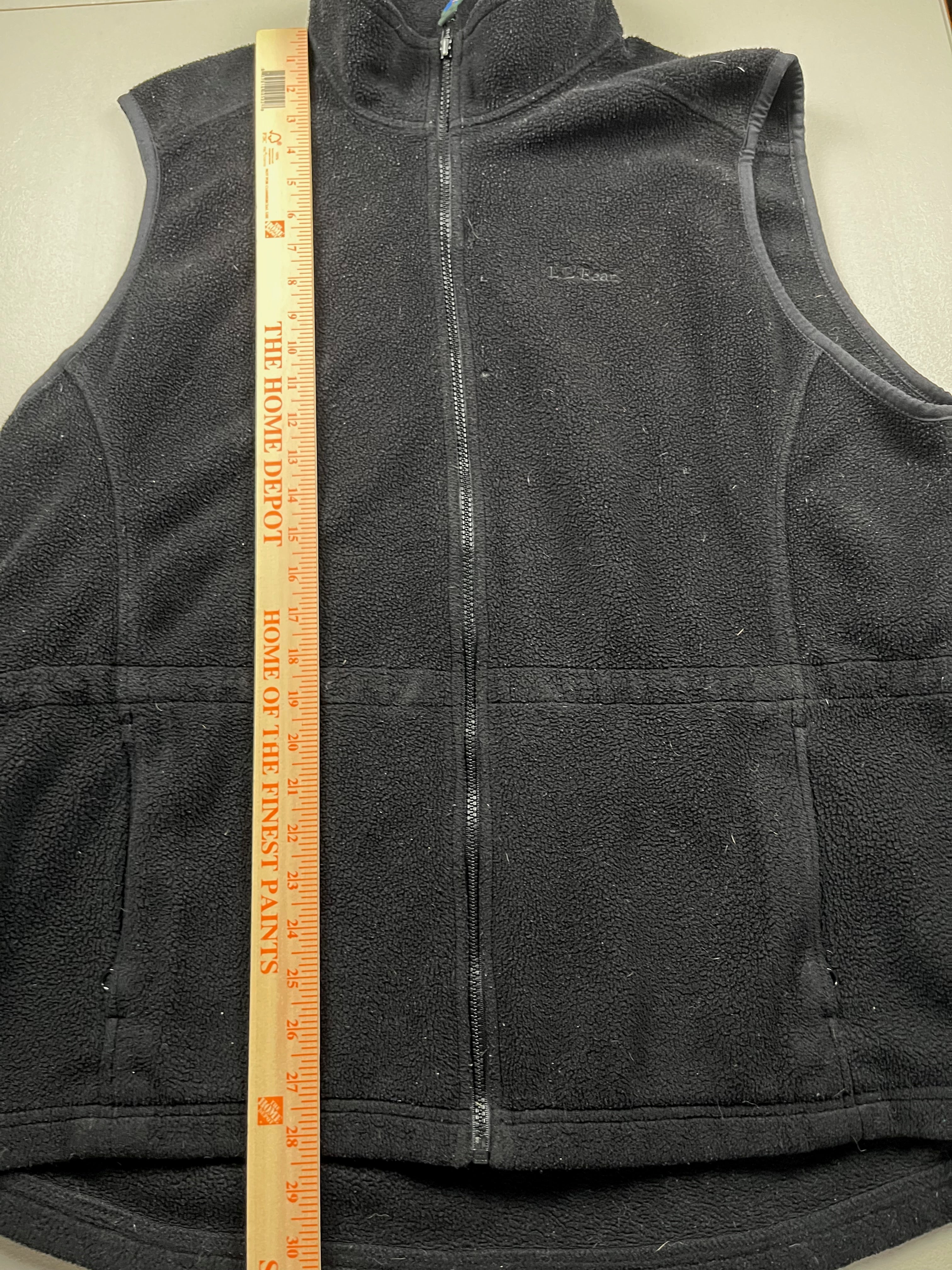 L.L.Bean Black Fleece Full-Zip Vest