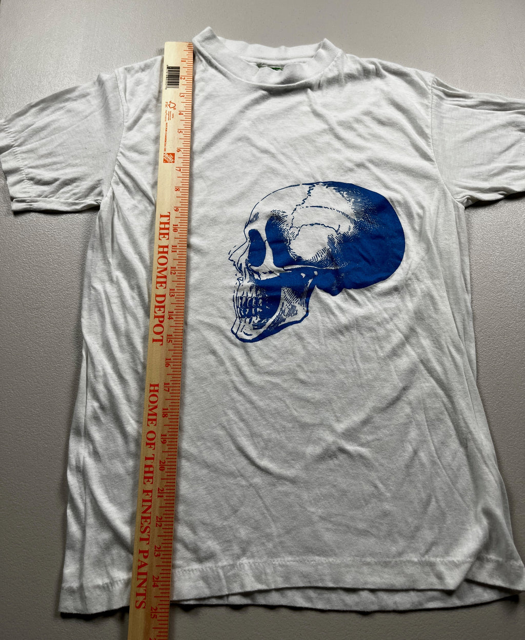 Blue Vintage Skull T-Shirt