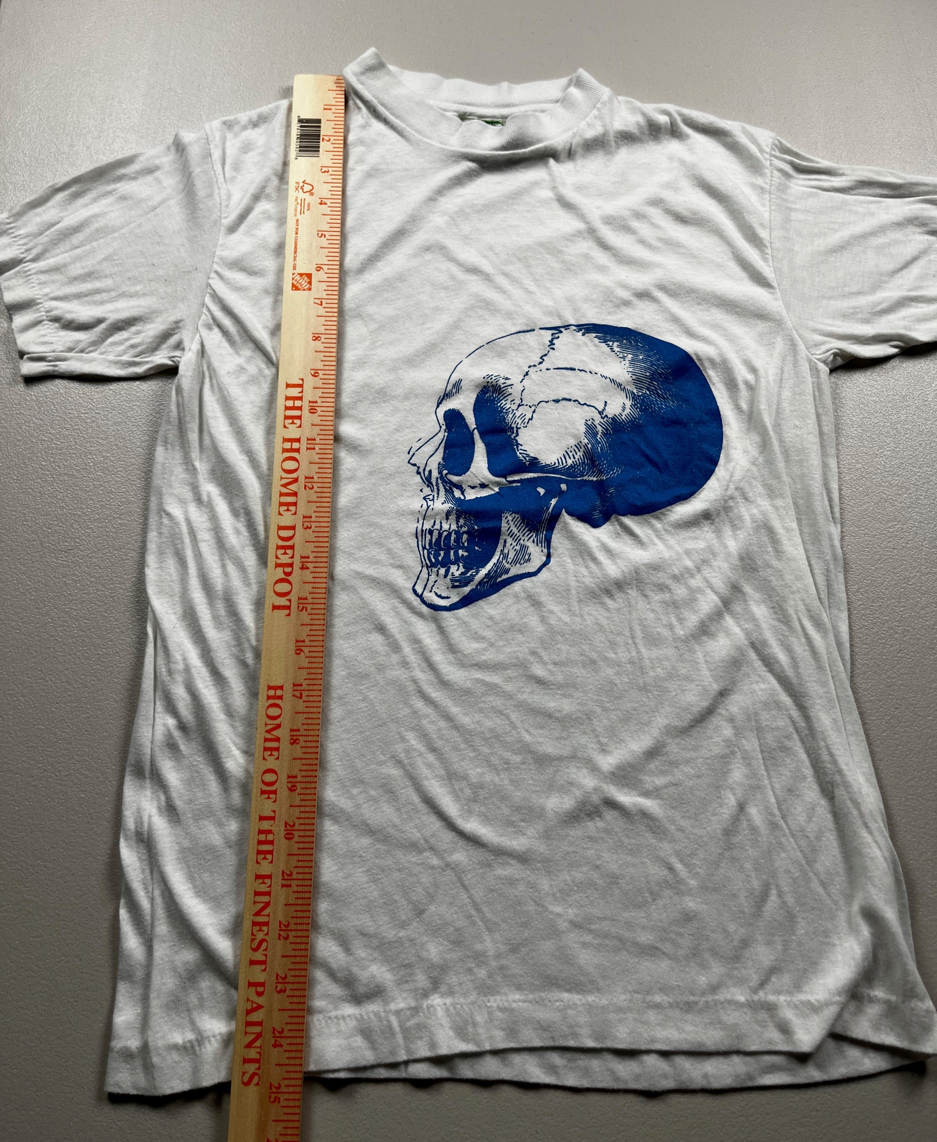 Blue Vintage Skull T-Shirt
