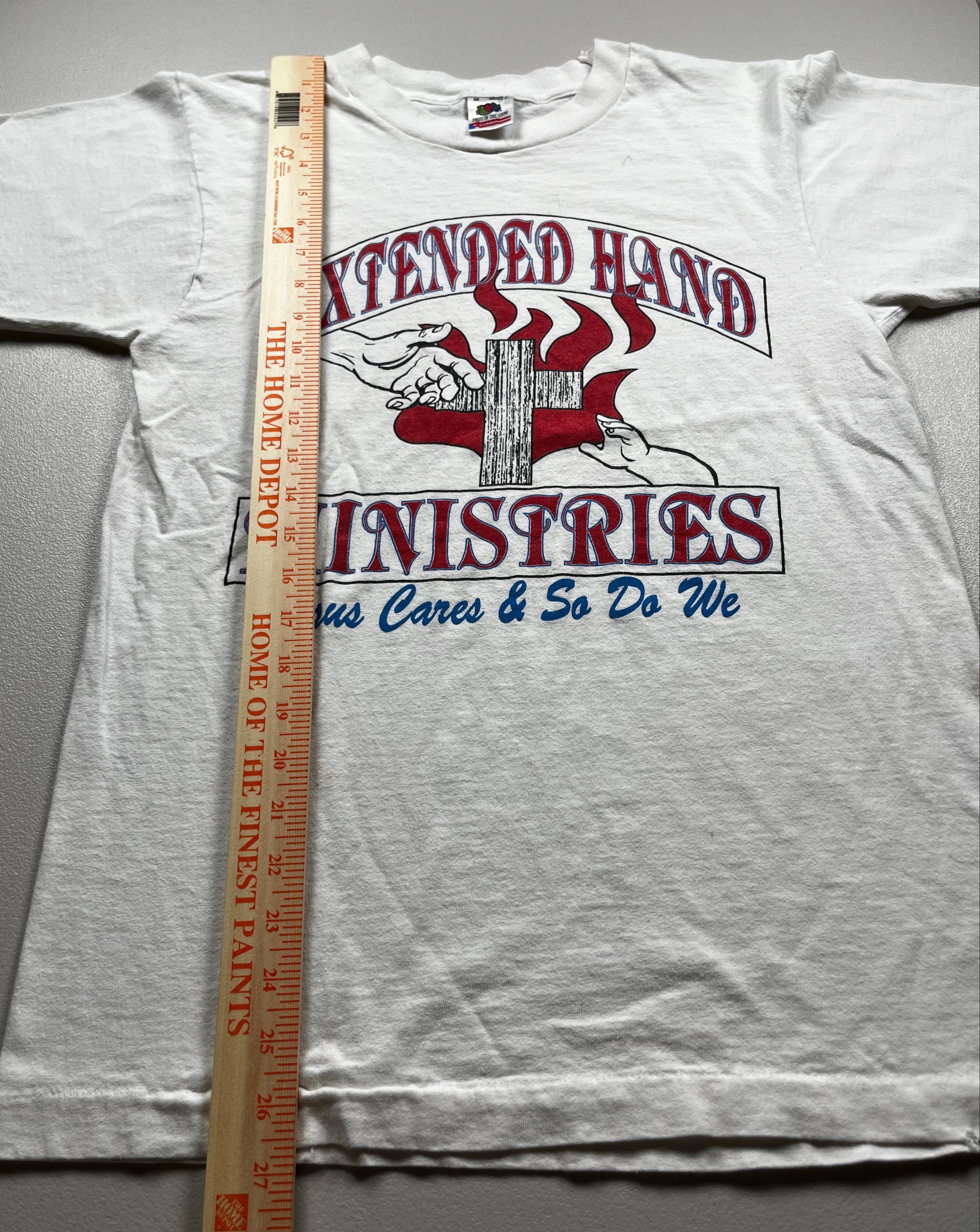 Vintage Jesus Cares Fruit Of The Loom T-Shirt