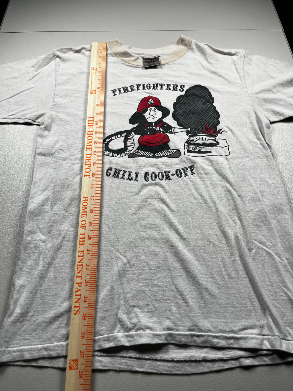Vintage Chili Cookoff FirefighterGraphic T-Shirt