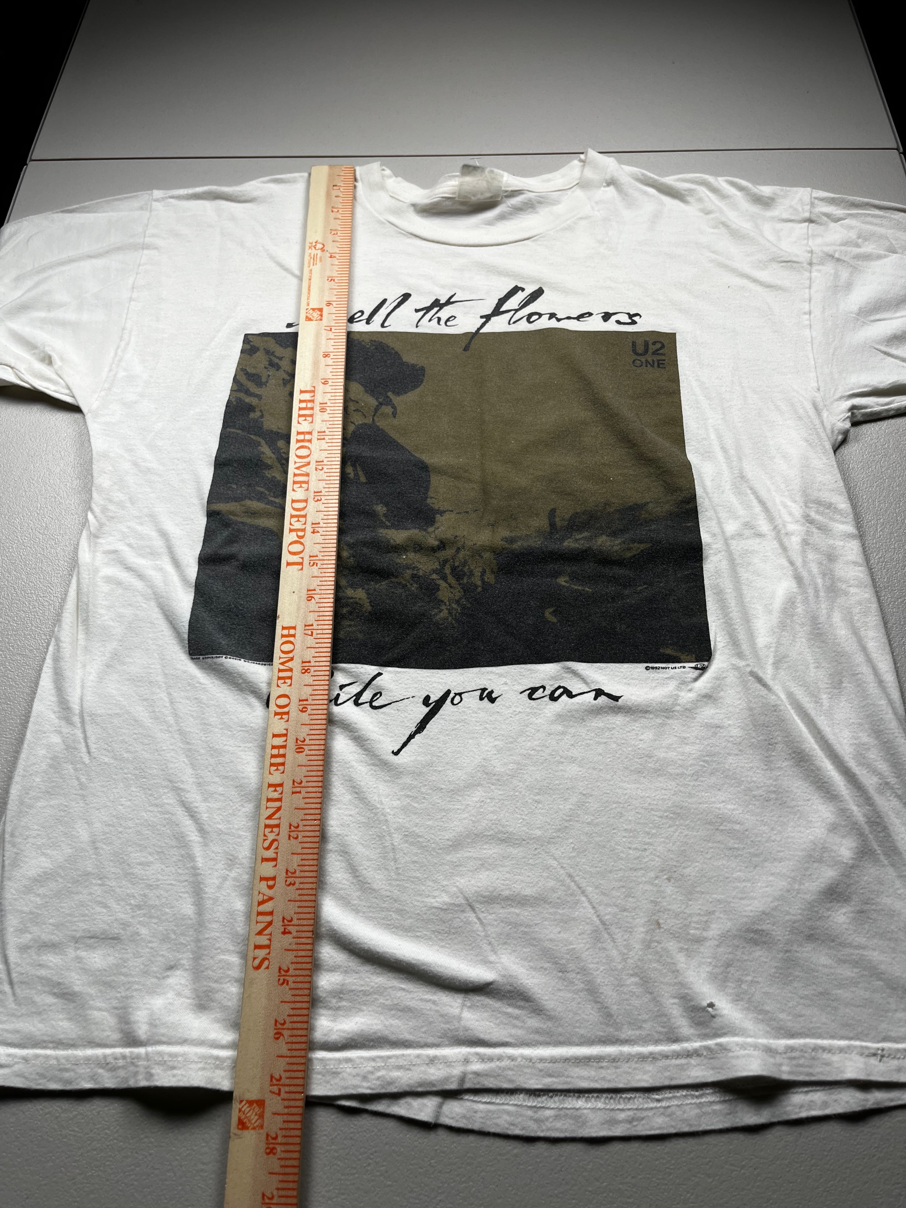 Vintage 1992 U2 Smell The Flowers While You Can Shirt