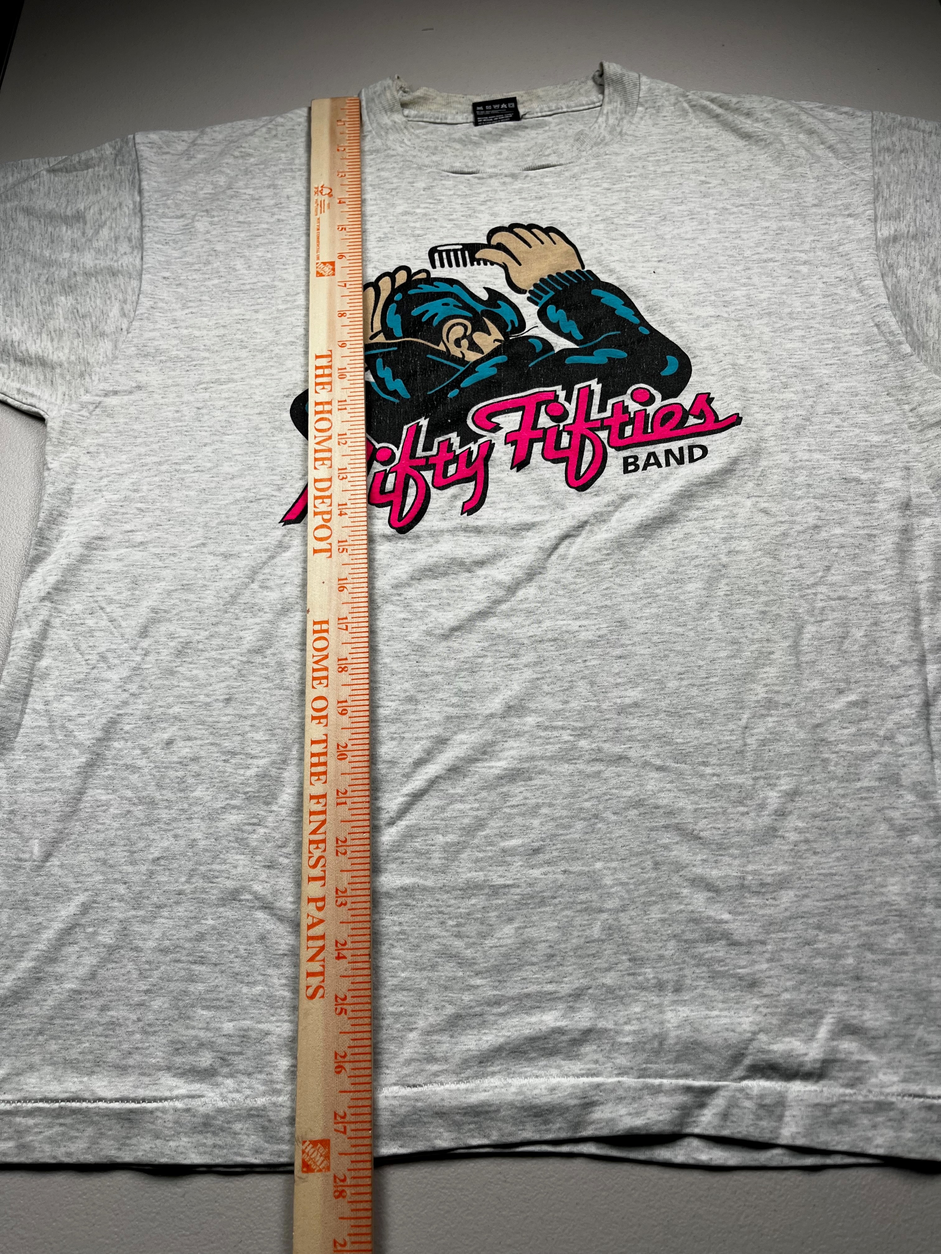 Vintage 1990s Nifty Fifties Band Rockabilly Graphic T-Shirt