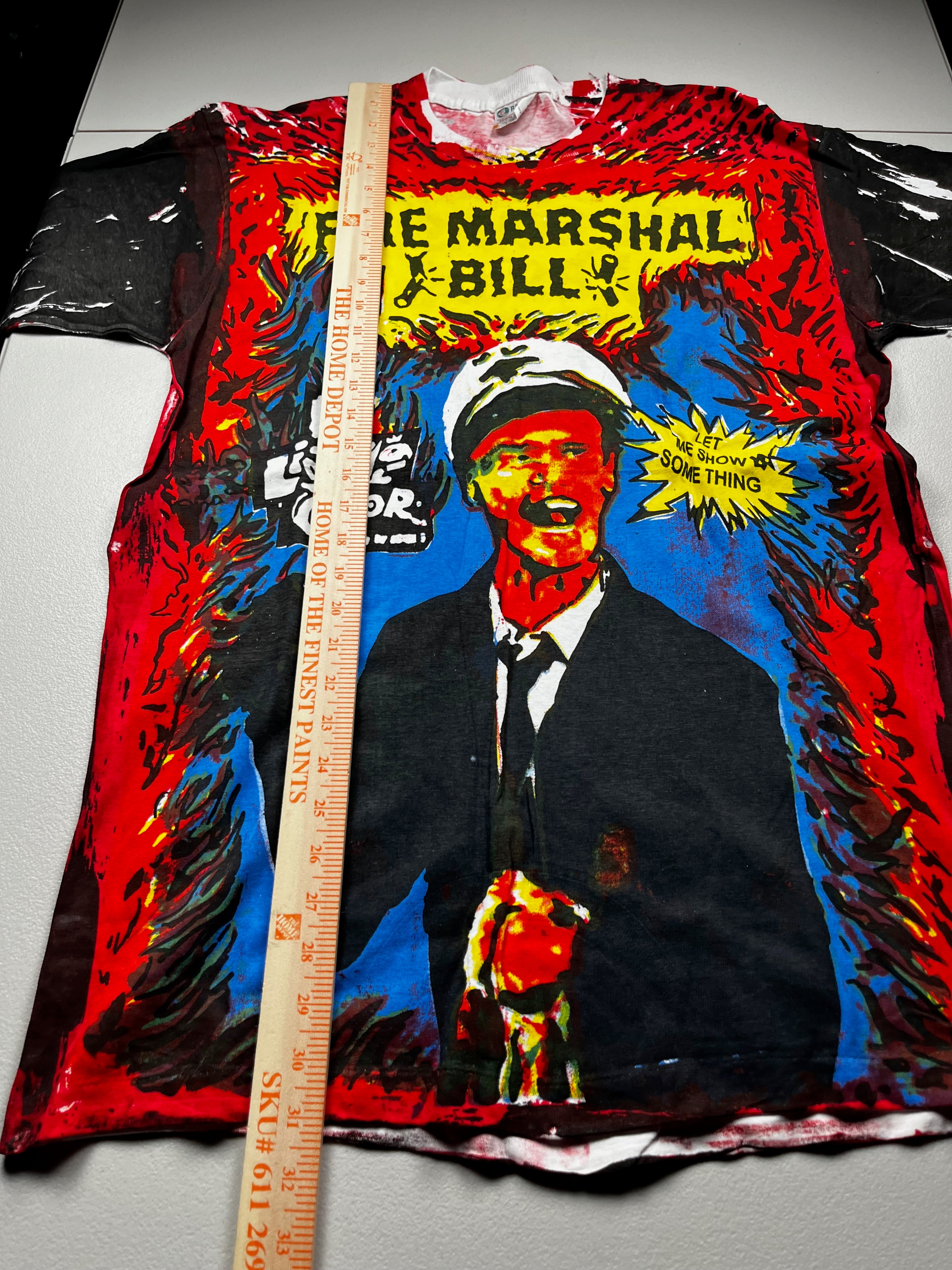 Vintage 1990s In Living Color Jim Carrey Fire Marshal Bill Promo T-Shirt