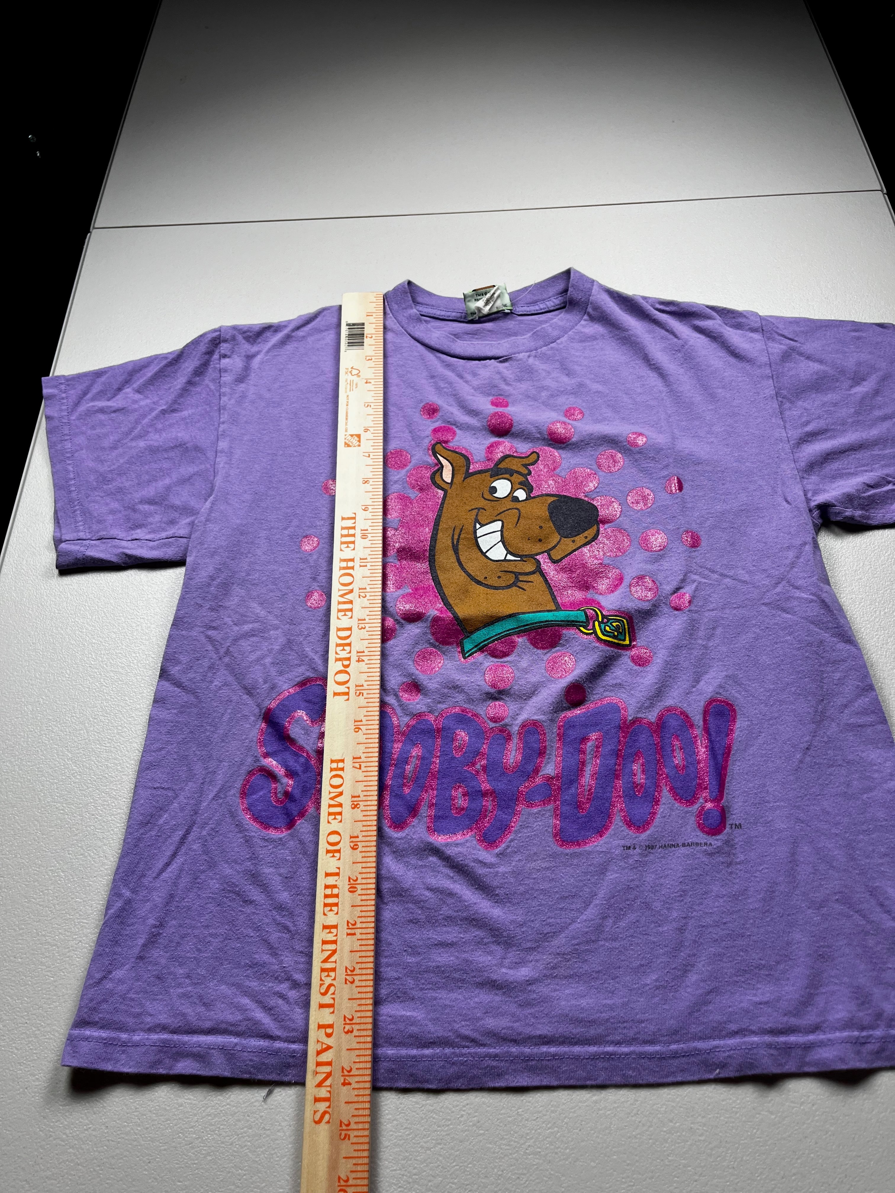 Vintage Scooby-Doo Glitter Graphic Cartoon T-Shirt Purple
