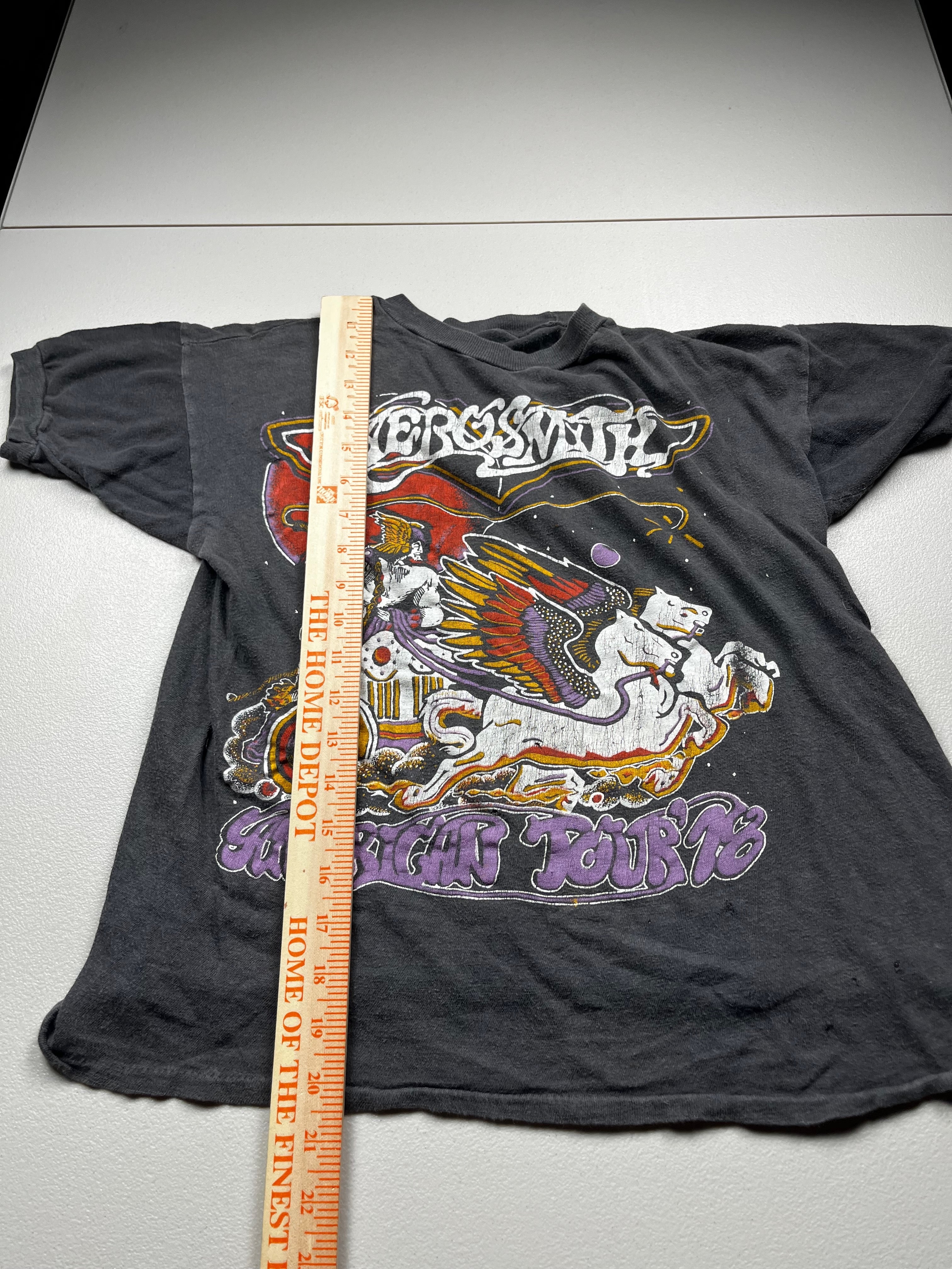 Vintage 1976 Aerosmith American Tour Rock Graphic T-Shirt