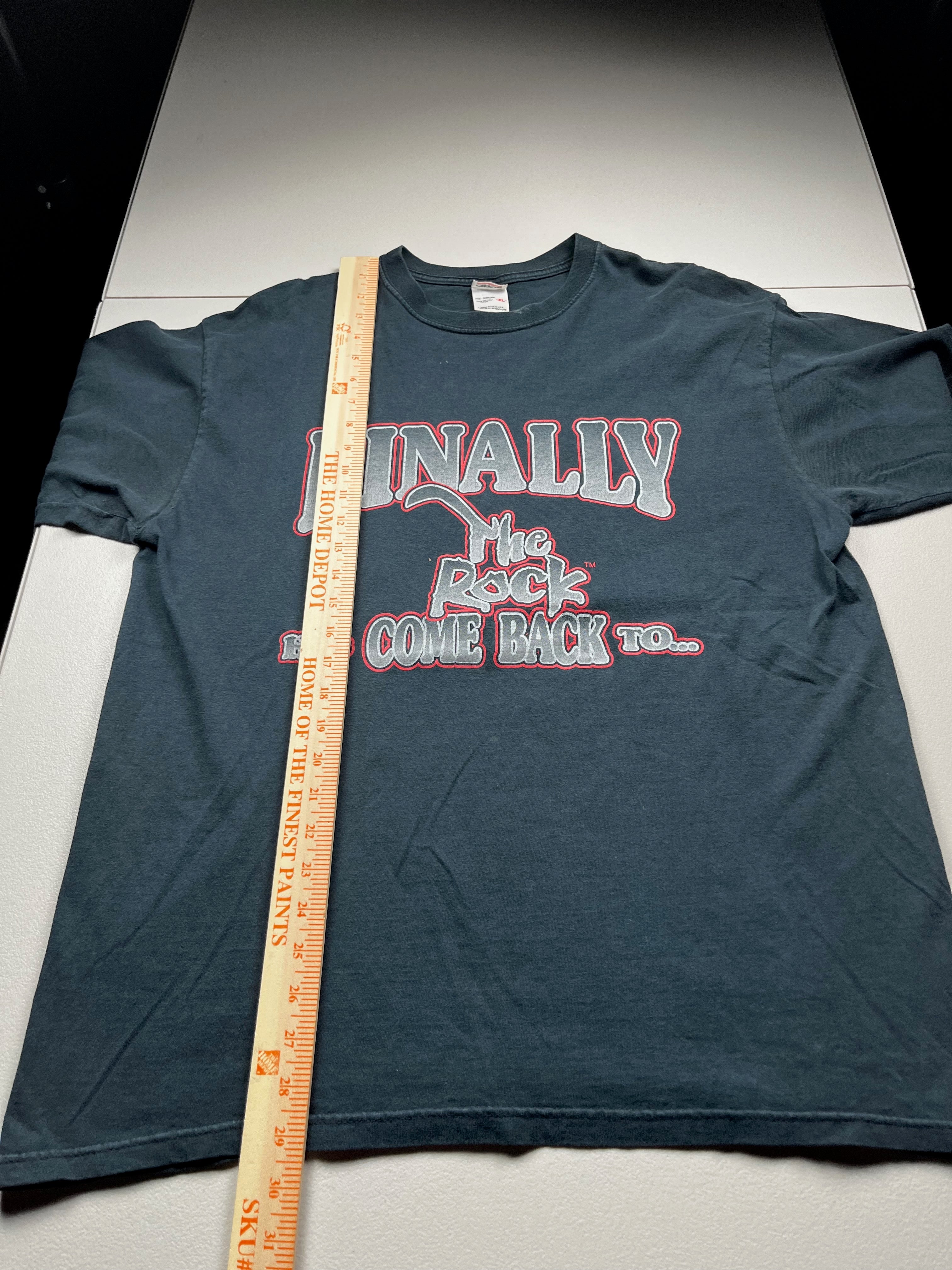 Vintage WWE The Rock Finally Has Come Back T-Shirt Black